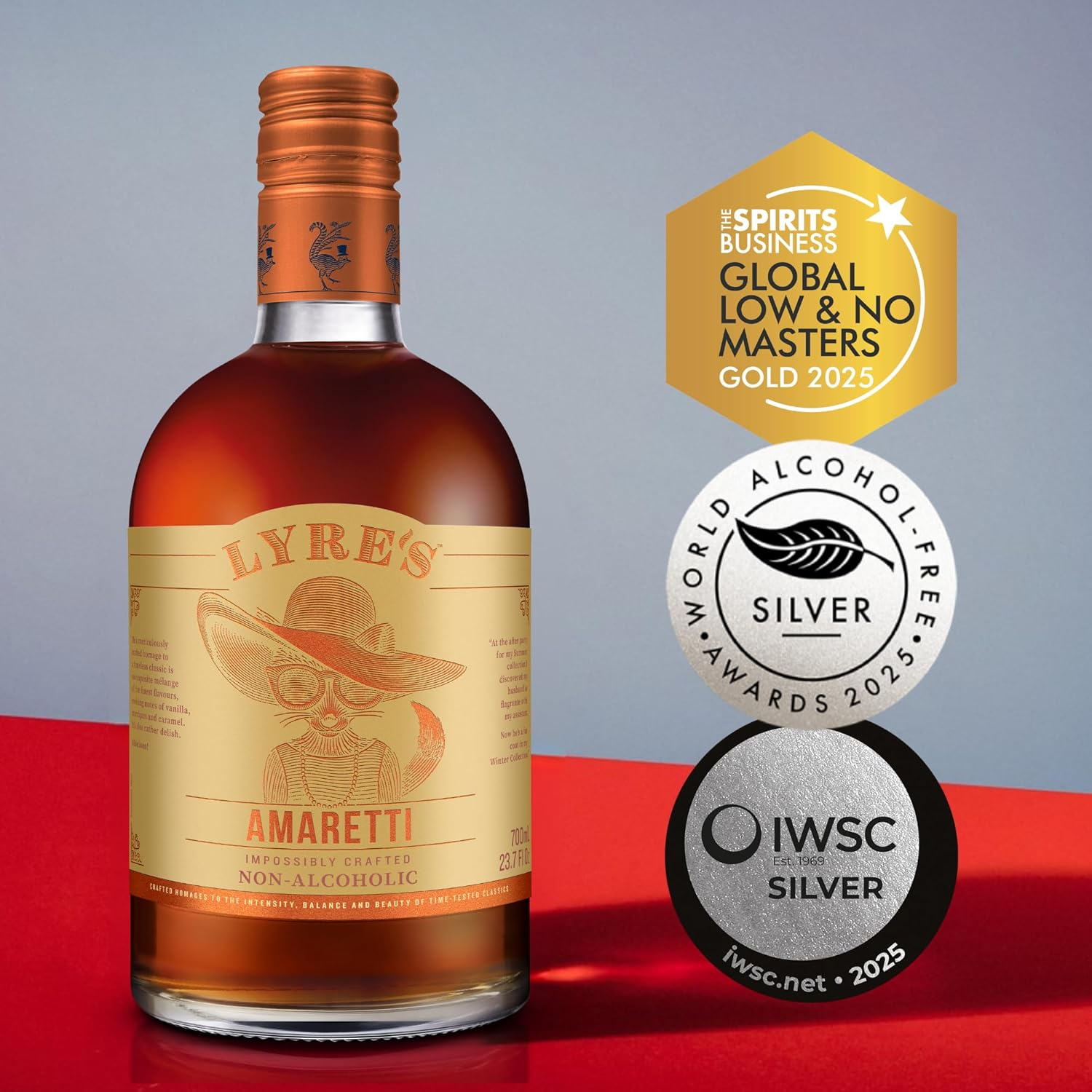 Lyre'S Non Alcoholic Amaretti, Award-Winning Non Alcoholic Amaretto Alternative, Zero Proof Spirit for Non Alcoholic Amaretto Sours, Cocktails and Dessert Drinks (700Ml) image number 6