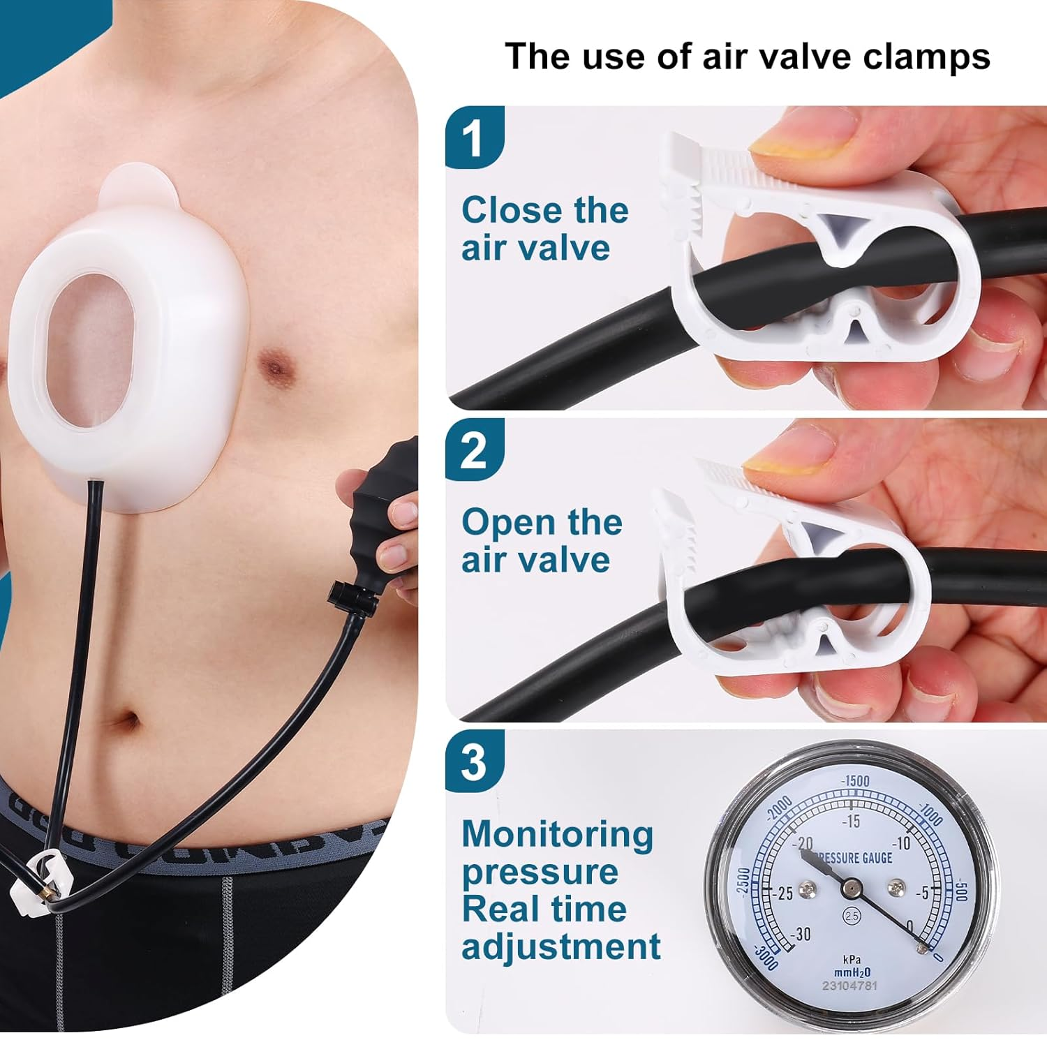 Pectus Excavatum Orthosis Brace, Sternal Depression Support, Thoracic Depression Sunken Sternum Brace for Adults and Child Physical Correction of Pectus Excavatum (M)