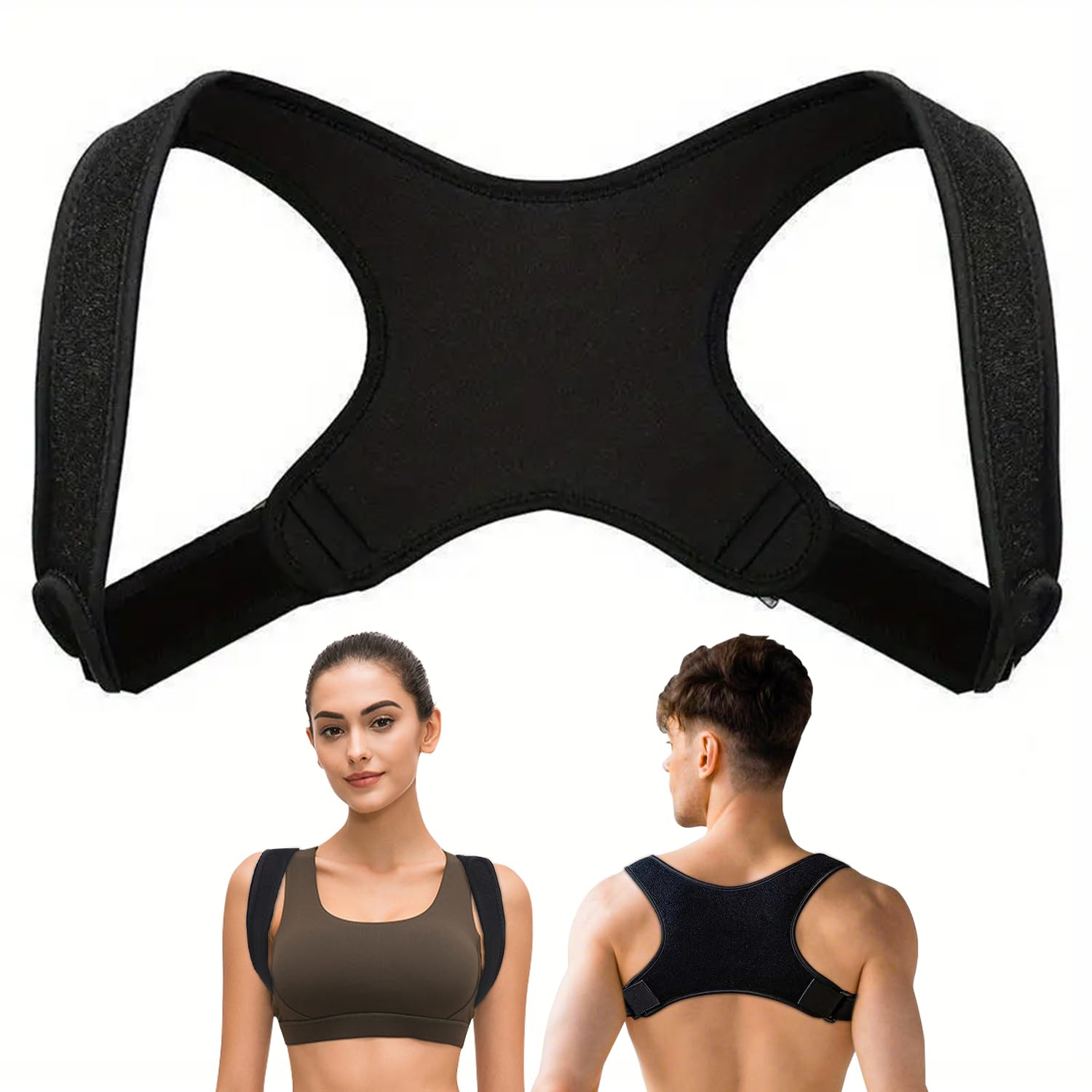 Posture Corrector for Men & Women ,Adjustable Upper Back Brace for Spine Alignment, Shoulder & Neck Support , Breathable Back Straightener for Clavicle, Slouching & Posture Correction Pain Relief image number 5