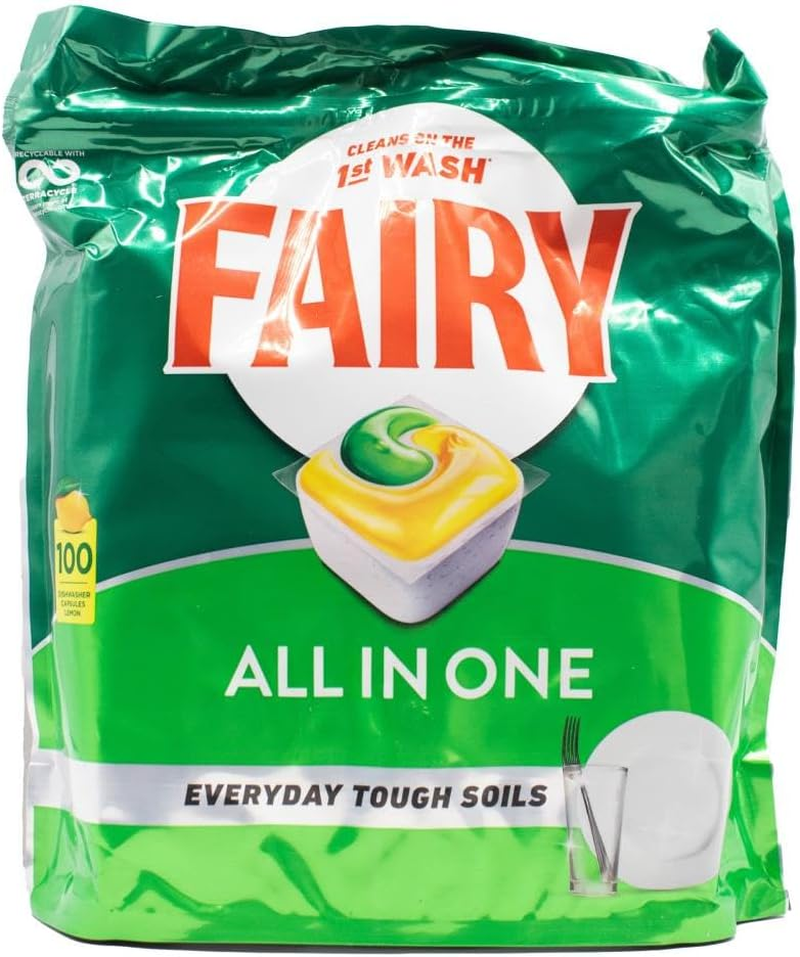 FAIRY DISHWASHER CAPSULES ALL in ONE LEMON 100 PACK