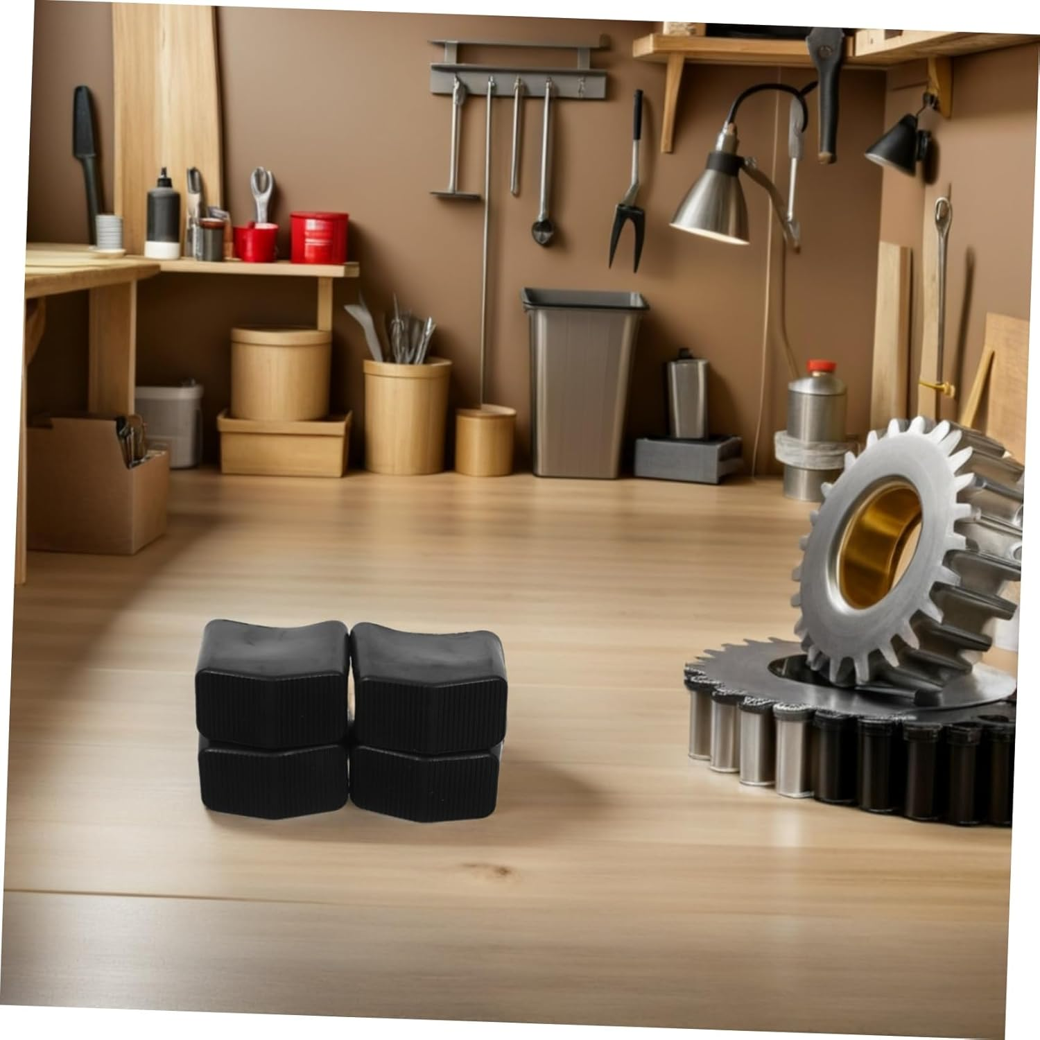 4Pcs Non Slip Rubber Ladder Feet Pads Heavy Duty Extension Ladder Covers for Floor Protection Easy Installation for Home and Industrial Use image number 5