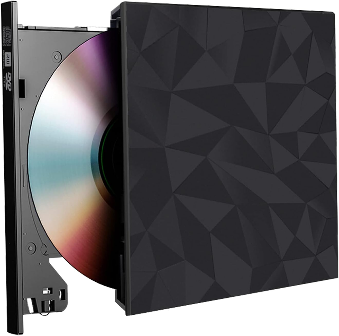 Areyourshop Slim External Cd DVD Drive Usb3.0 Type-C Big Drill Face Writer Burner for Mac Laptop Pc image number 3