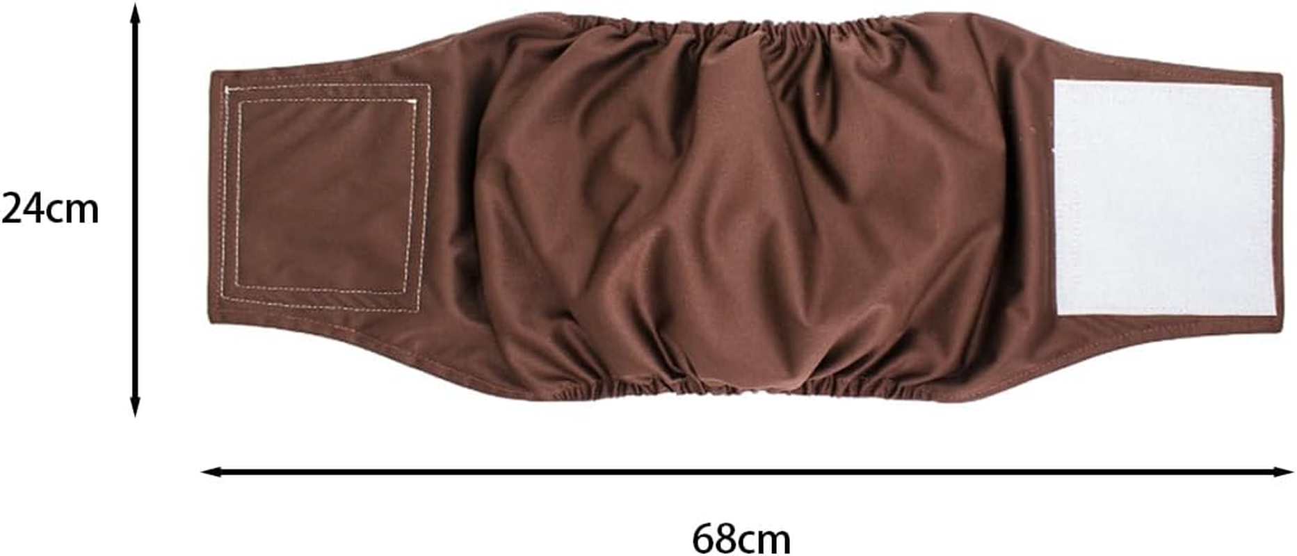 Enwye Washable Male Diapers Incontinence Bandage for Large Adult Dogs XL 68 X 24 Cm Brown image number 3