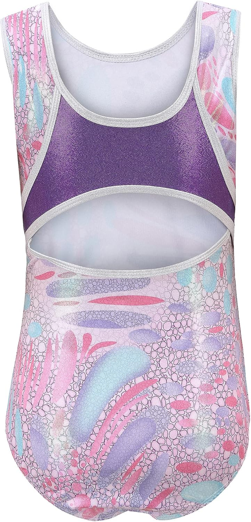 KEOYA Gymnastics Leotards for Girls Gradient Color Sparkle Dance Leotard Sleeveless Dancewear Athletic Ballet Leotards Kids image number 5