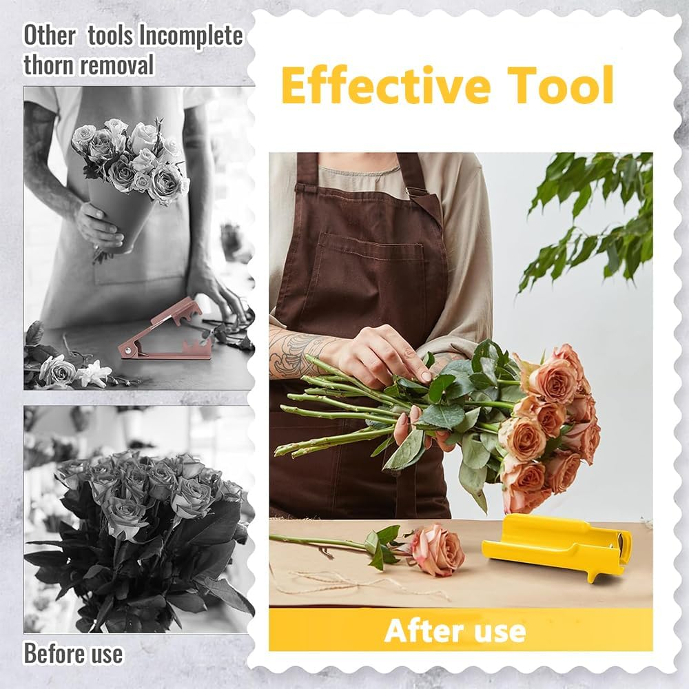 Rose Stripper Thorn Remover,Rose Thorn Stripper Tool,Rose Stem Thorn Leaf Dethroner Tool,Flower Cleaner Cutter Supplies for Professional Florist Home Shop Gardening Floral Arrangements (2) image number 1