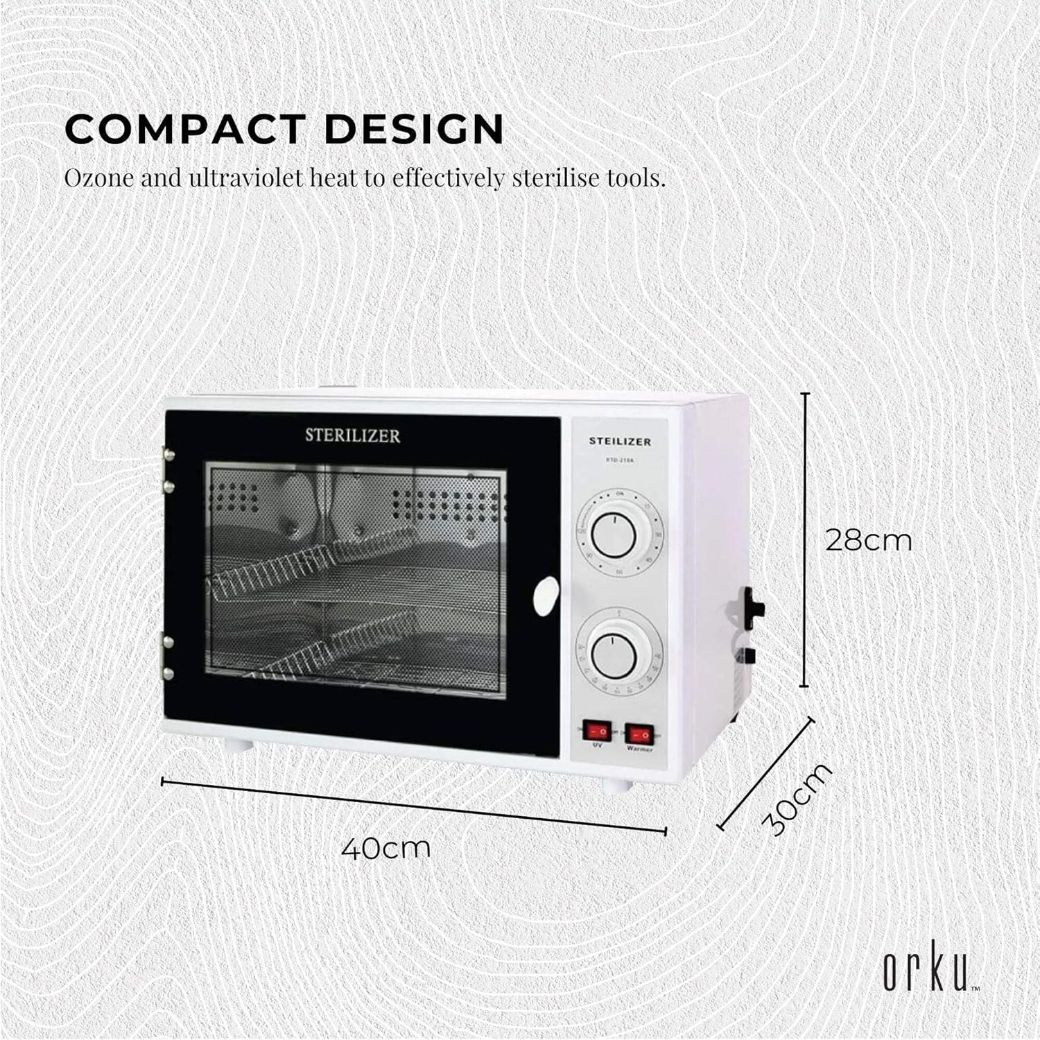 20L Ozone UV Steriliser Box - Beauty Equipment Salon Nail Tools Sterilizer Cabinet image number 3