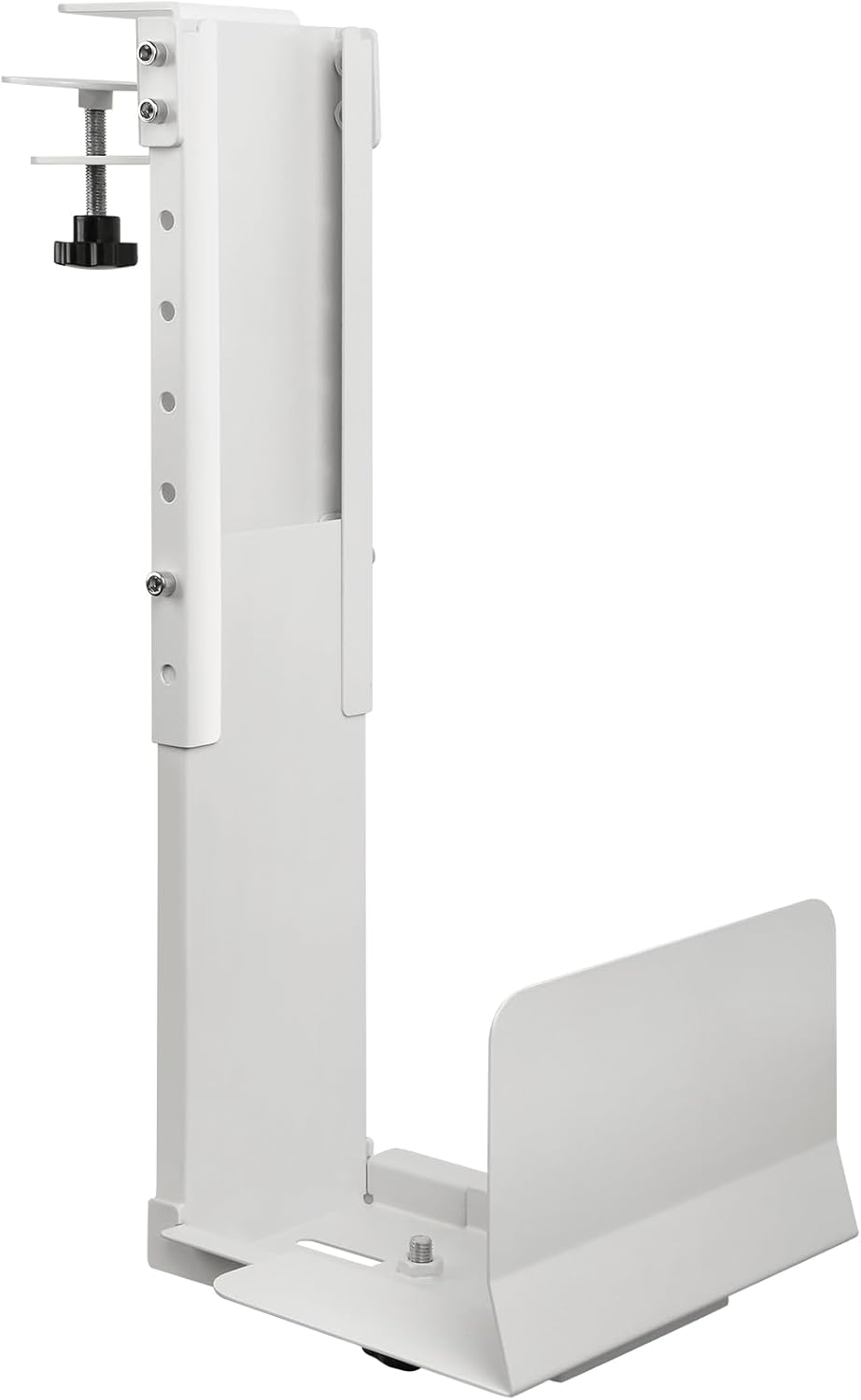 Adjustable Clamp Mount on Desk for PC Tower - No Drilling, Height - 13.2" to 21.6", Width - 5.5" to 9.8", Heavy Duty under Desk Computer Mount, Computer Case CPU Holder with Tool-Free Installation