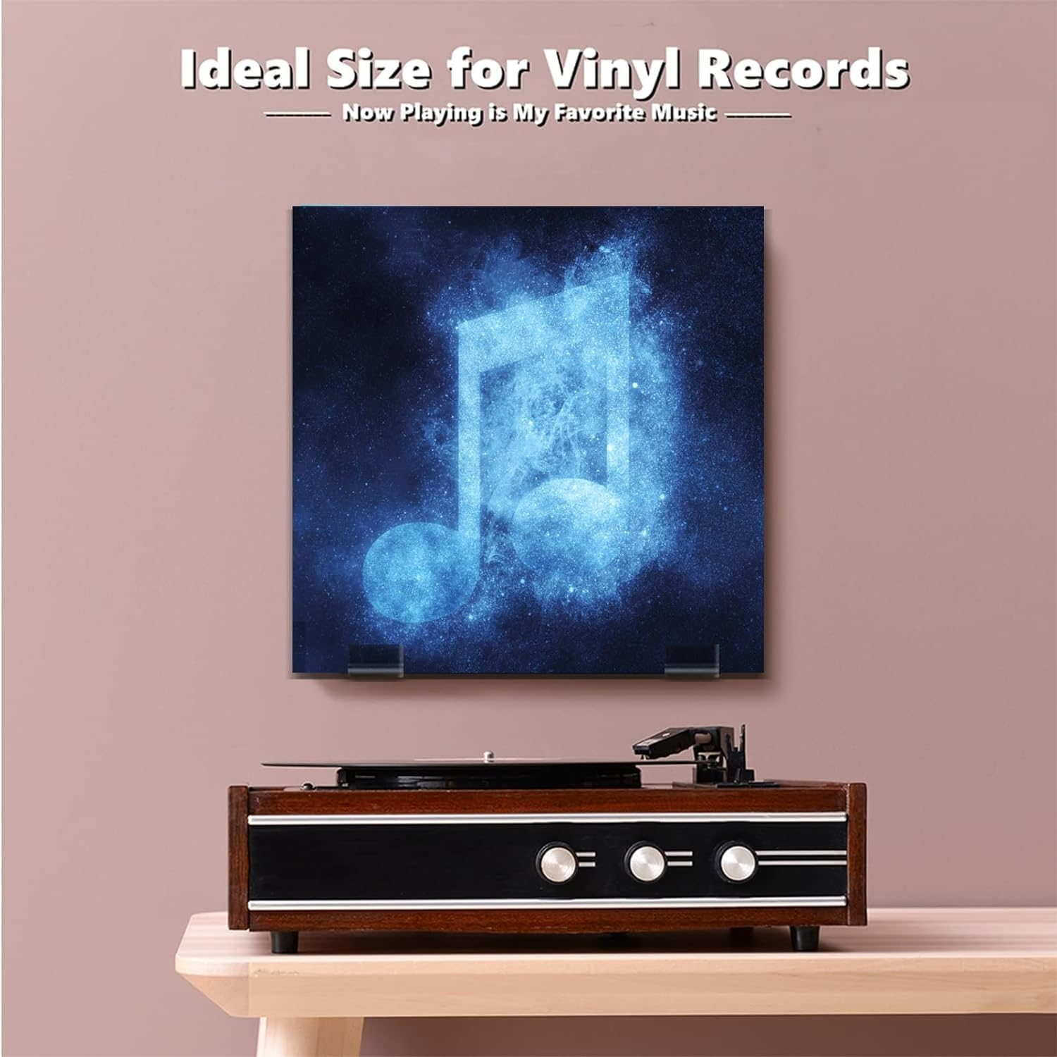 XICEN Vinyl Record Shelf Wall Mount, 12 PCS Clear Acrylic Album Record Holder Display, Kids Bookshelf, Floating Wall Shelves for Bathroom, Bedroom, Living Room, Kitchen - Clear image number 6