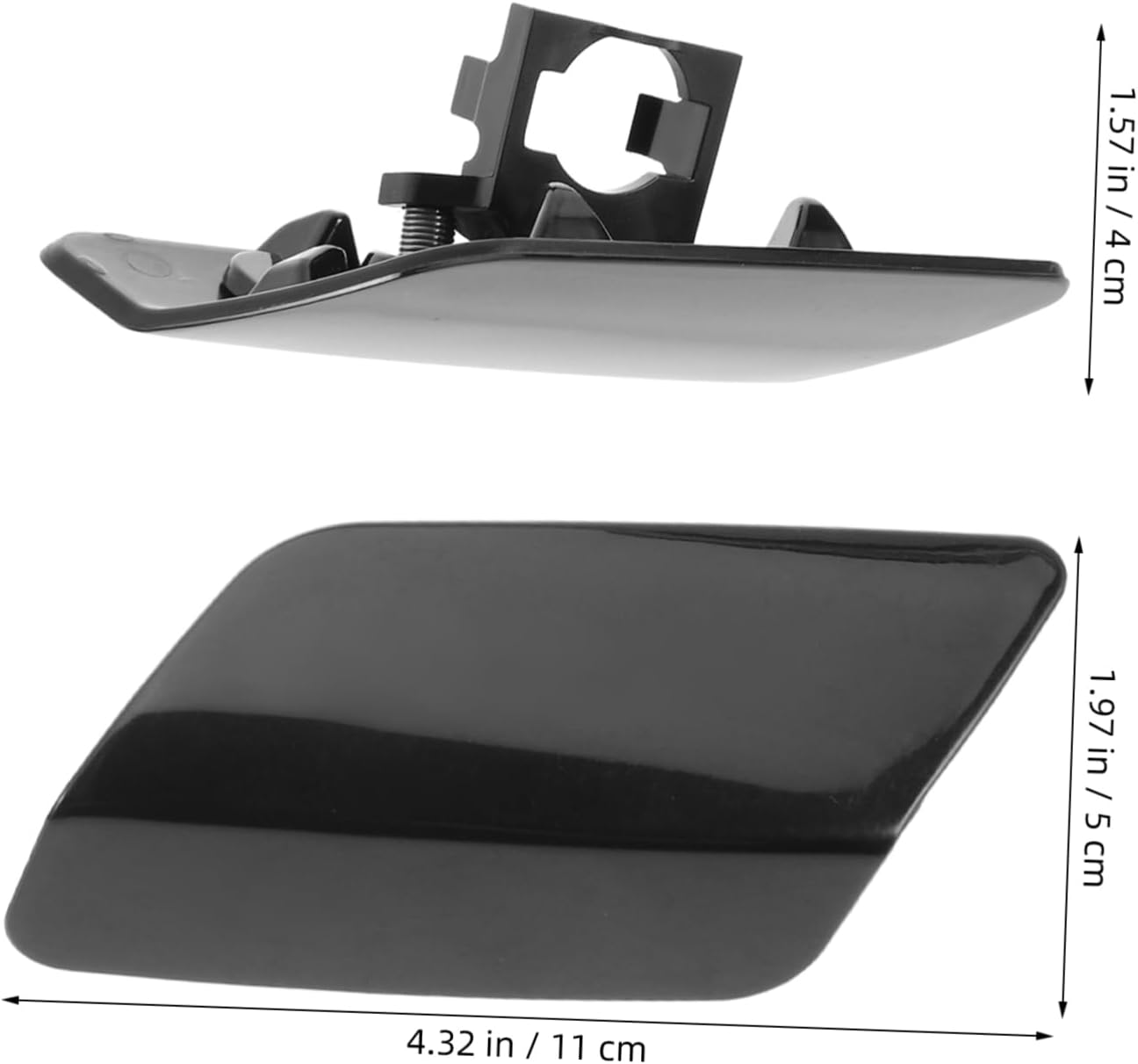 MUELODSIC Replacement Headlight Washer Nozzle Cover Cap 2Pcs Left and Right Front Headlight Washer Cover Compatible with Automotive Headlamp Cleaning for Car Care Maintenance image number 6