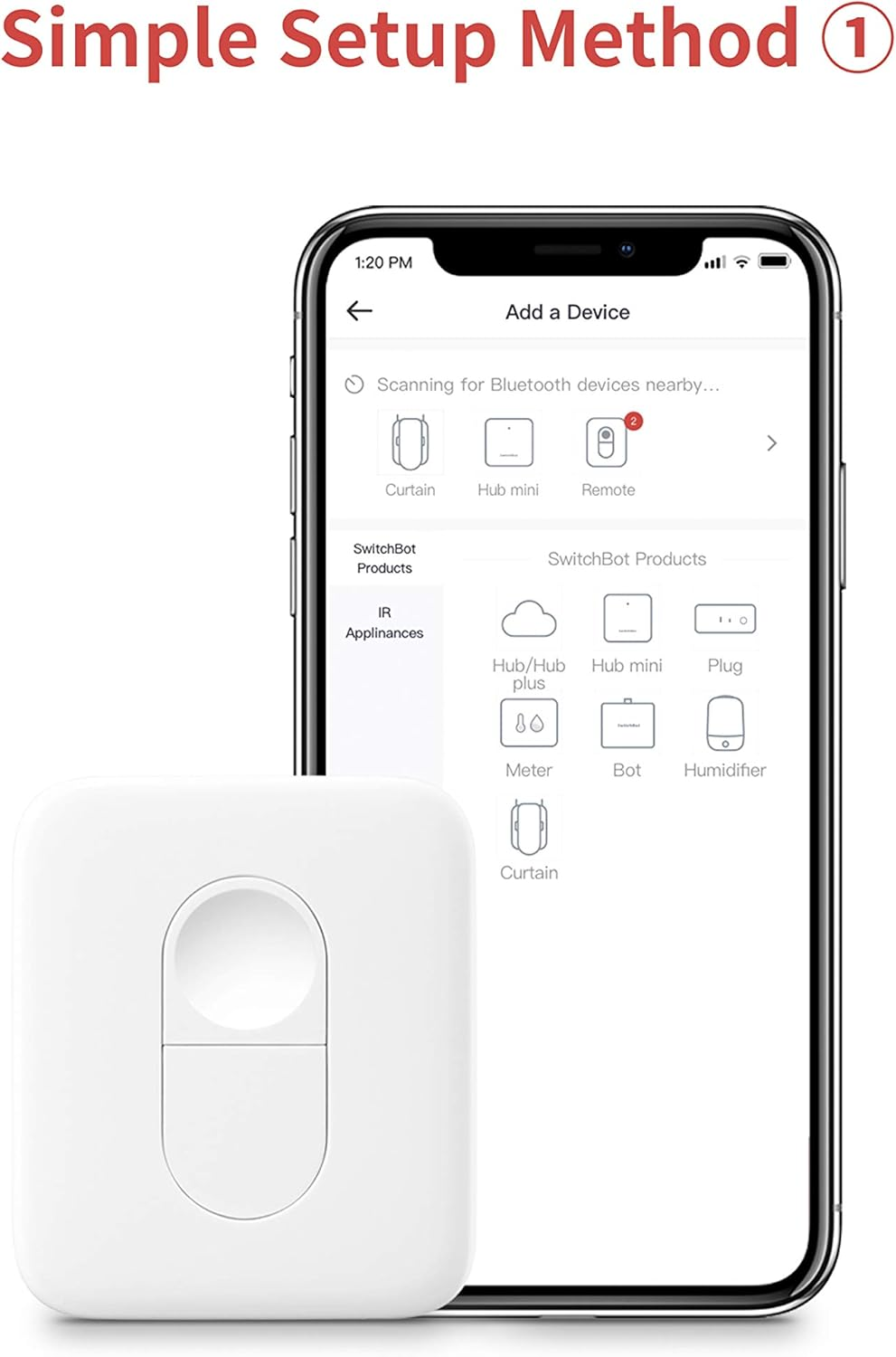 Switchbot Remote One Touch Button - Compatible with Switchbot Bot, Curtain Robot, Color Bulb, Plug Mini, LED Strip Light and Blind Tilt, Smart Home Easy to Control, Bluetooth Long Range 5.0 image number 3
