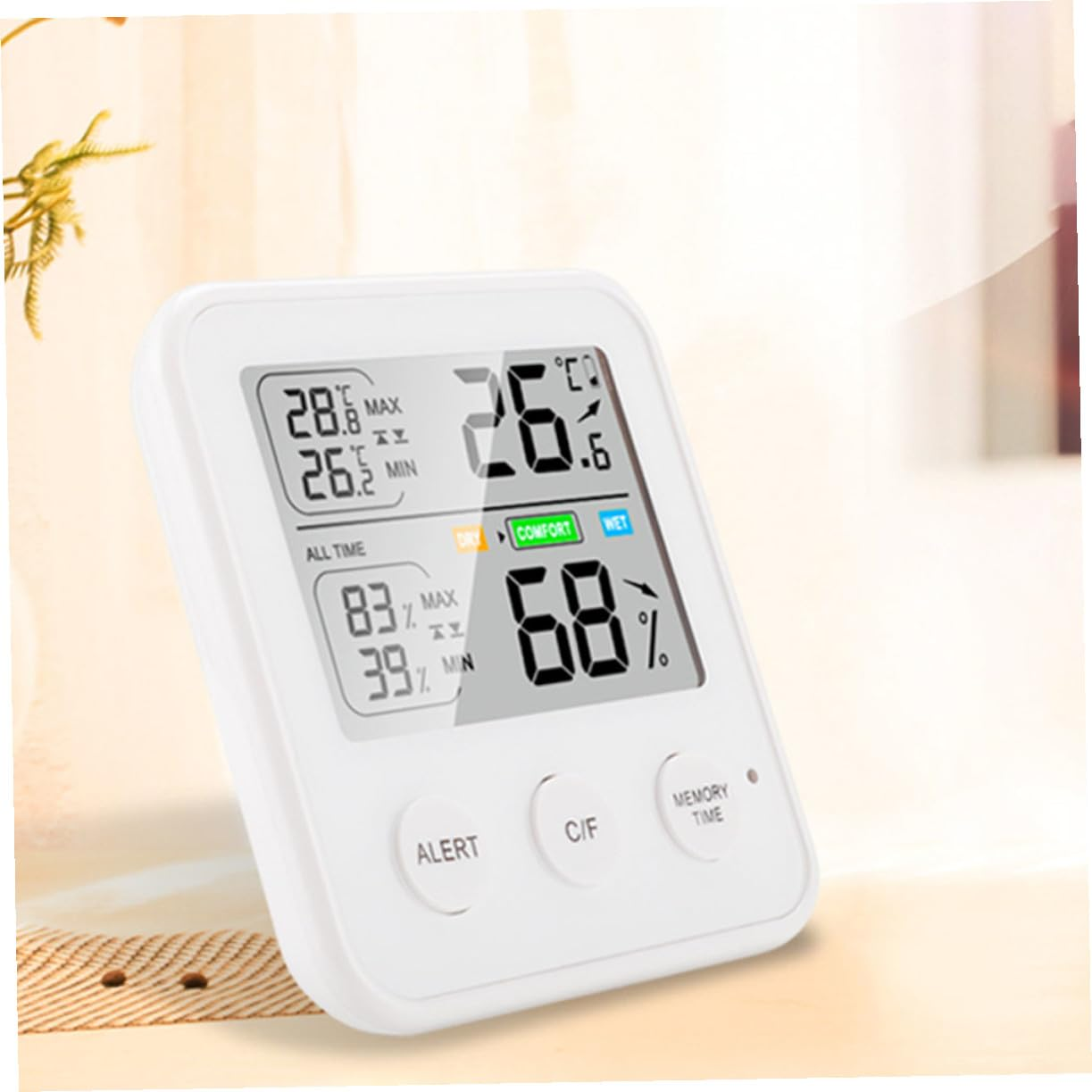 DECHOUS Digital Thermohygrometer Temperature and Humidity Monitor for Indoor Home Use LCD Display Thermometer Gauge image number 2