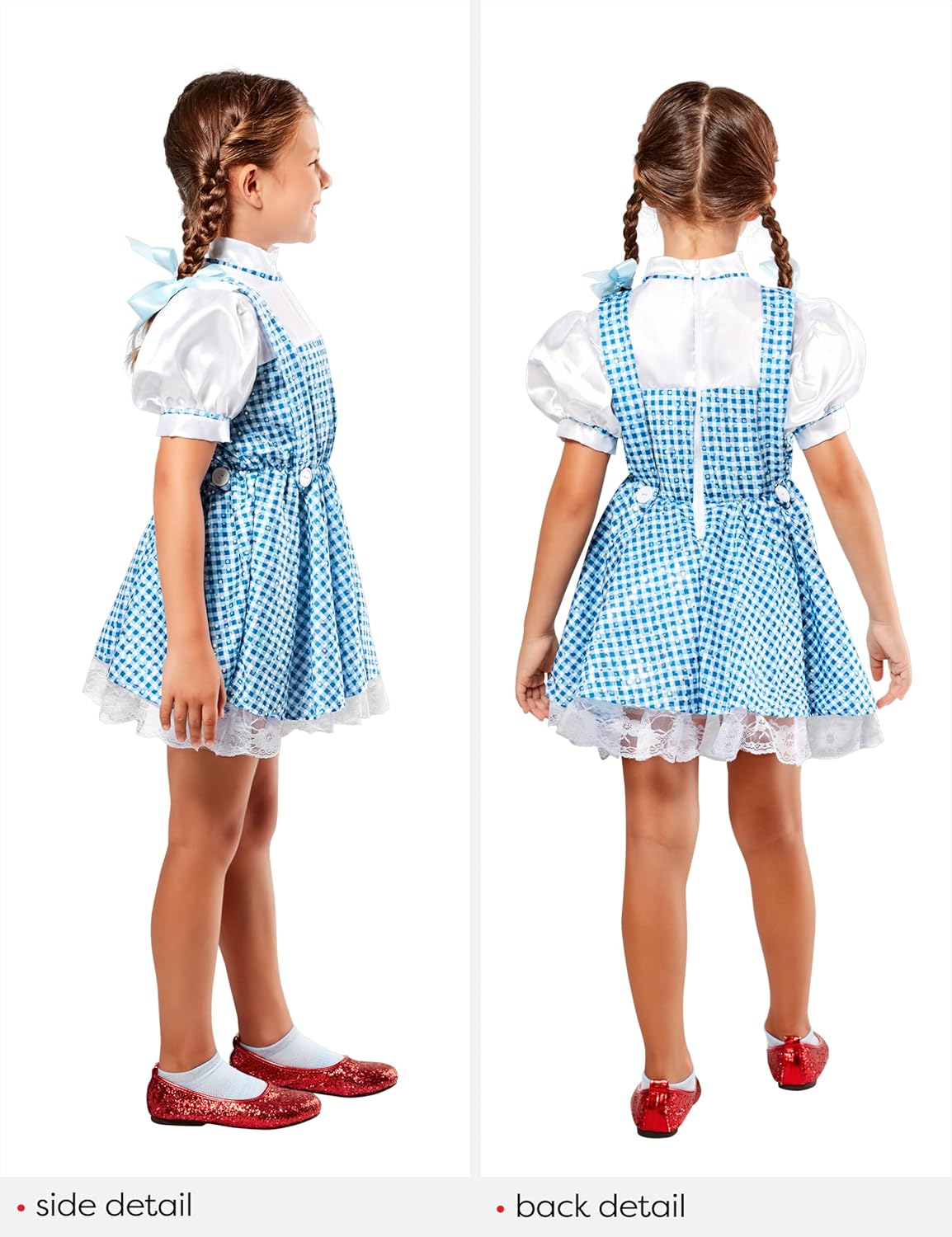 Dorothy Sequin Costume for Kids - Warner Bros the Wizard of Oz image number 4