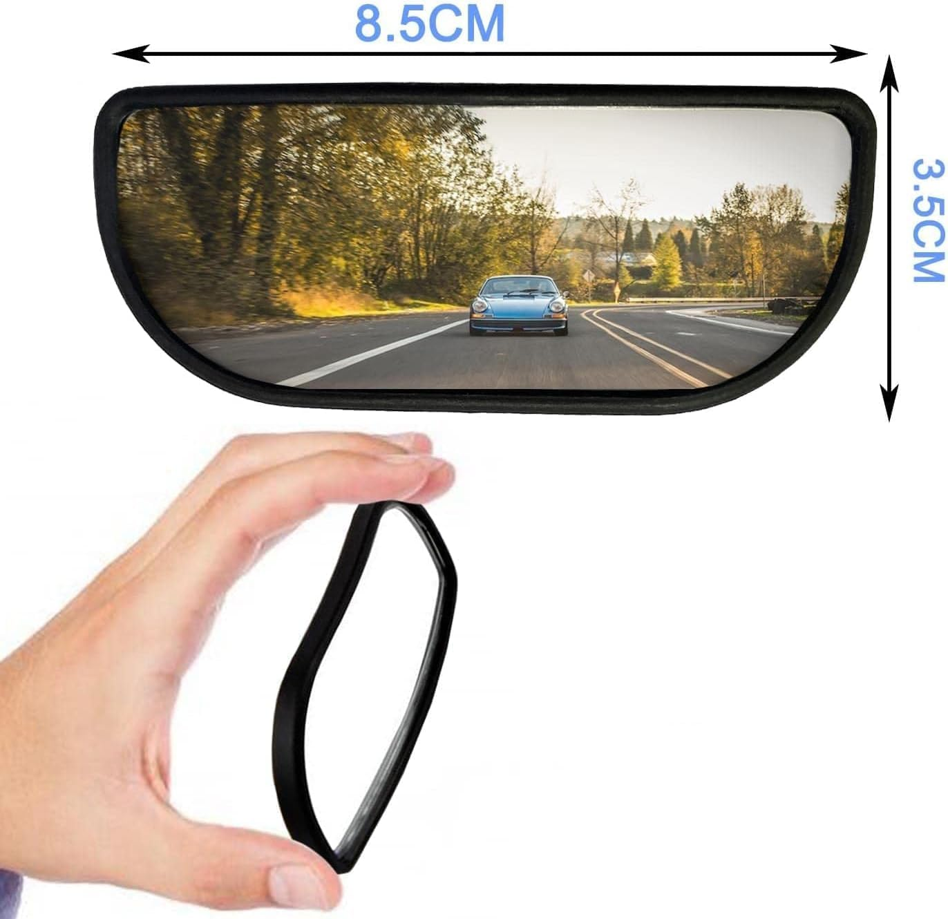 KEWAYO 2Pcs Blind Spot Mirror, HD Glass ABS Housing Convex Wide Angle Rearview Blindspot Car Mirror for Car SUV and Truck image number 5