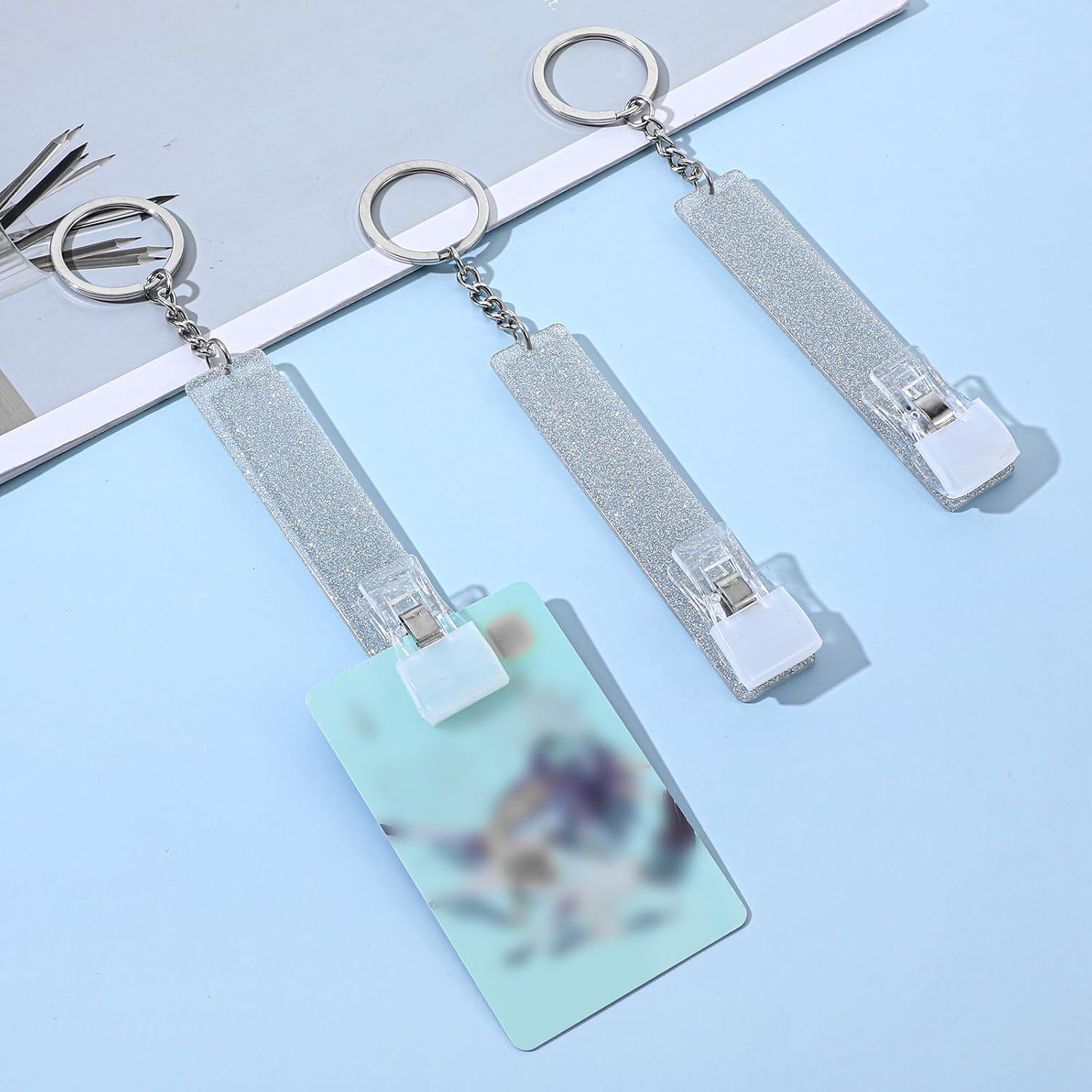 Guduling 3-Pack Card Grabbers for Long Nails,Silver Card Grabber,Cards Clip for Long Nails,For Easy Access, Ideal for Manicures, Arthritis or Limited Finger Mobility image number 3