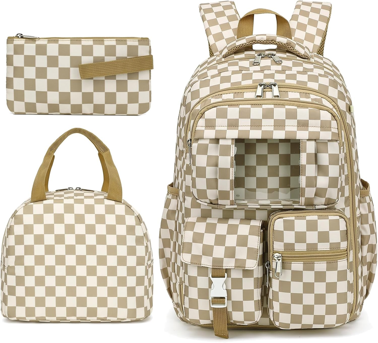 Girls School Backpack Set - Teens Kids School Bag Bookbag with Lunch Box Pencil Case for Elementary Middle School