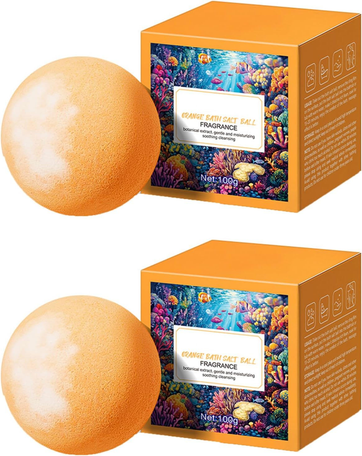Loodgao Fruity Scented Bath Bombs Gift Set (2-Pack), Moisturizing Fizzies for Women, Men - Bubble Bath & Spa Essential Lavender One Size - Lemon image number 7