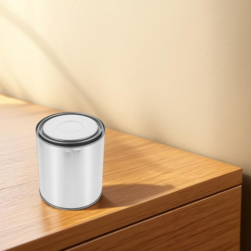 LALAFINA 2Pcs Metal Paint Cans with Lids, 2L Thickened Empty Paint Storage Cans for Laboratory Sampling Oil and Industrial Use