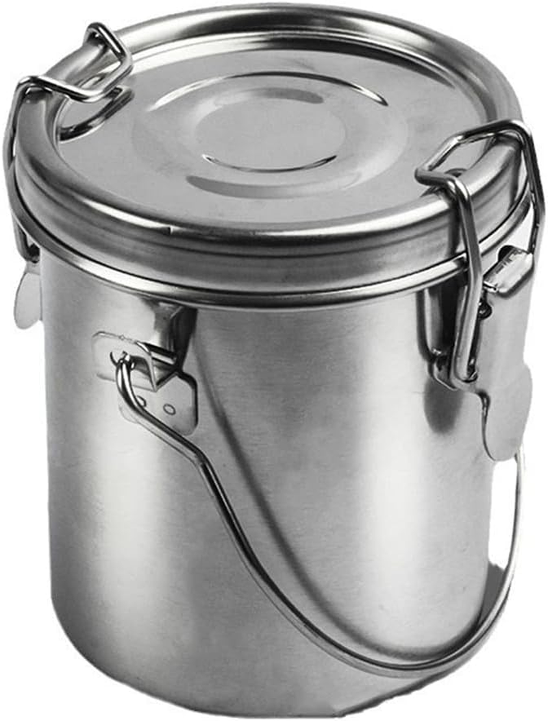 Stainless Steel Paintbrush Washer with Lid & Filter Screen, Brush Washing Bucket with Handle, Painting Brush Washing Barrel Cup Pot image number 1