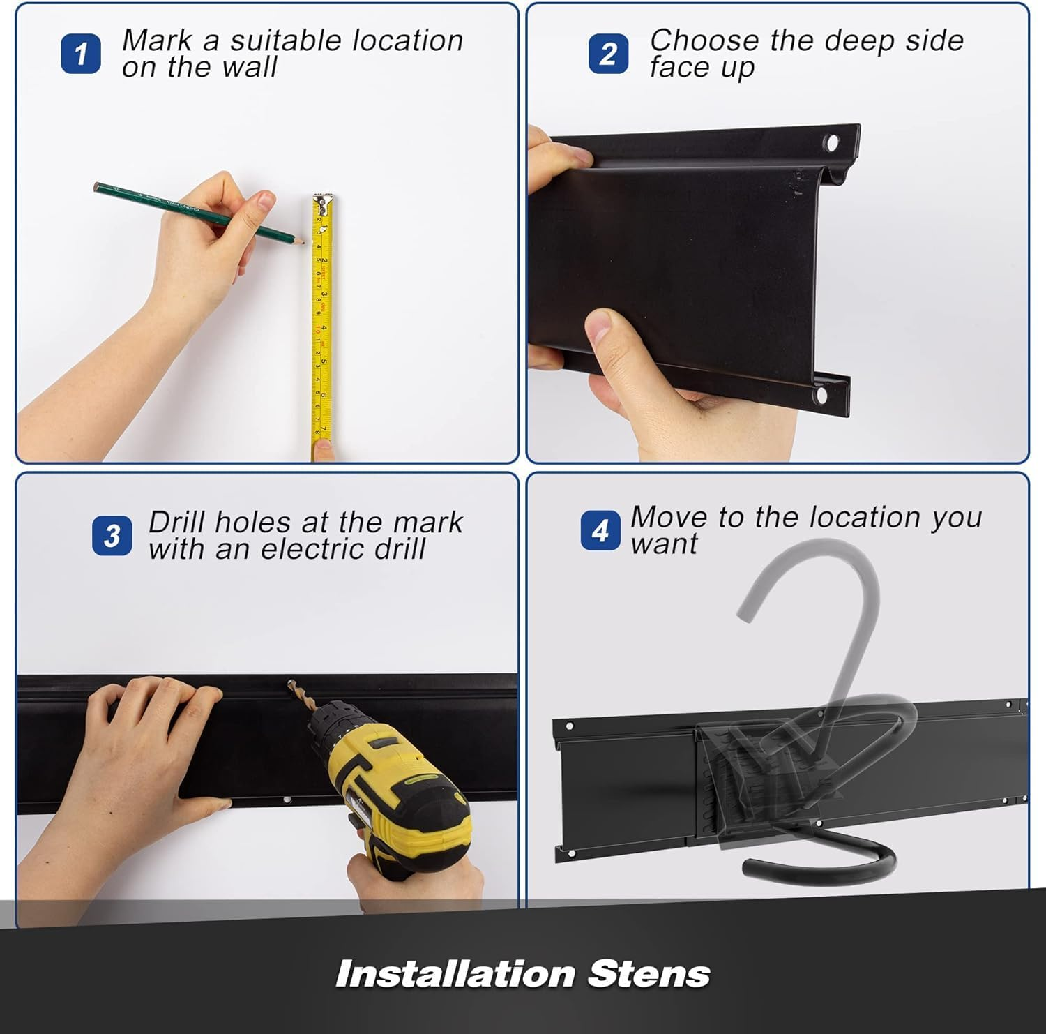 Bike Storage Rack, 6 Bike Racks & 5 Hooks for Garage, Wall Mount Vertical Bicycles Hanger for Home Space Saving, up to 600Lbs, 64-Inch