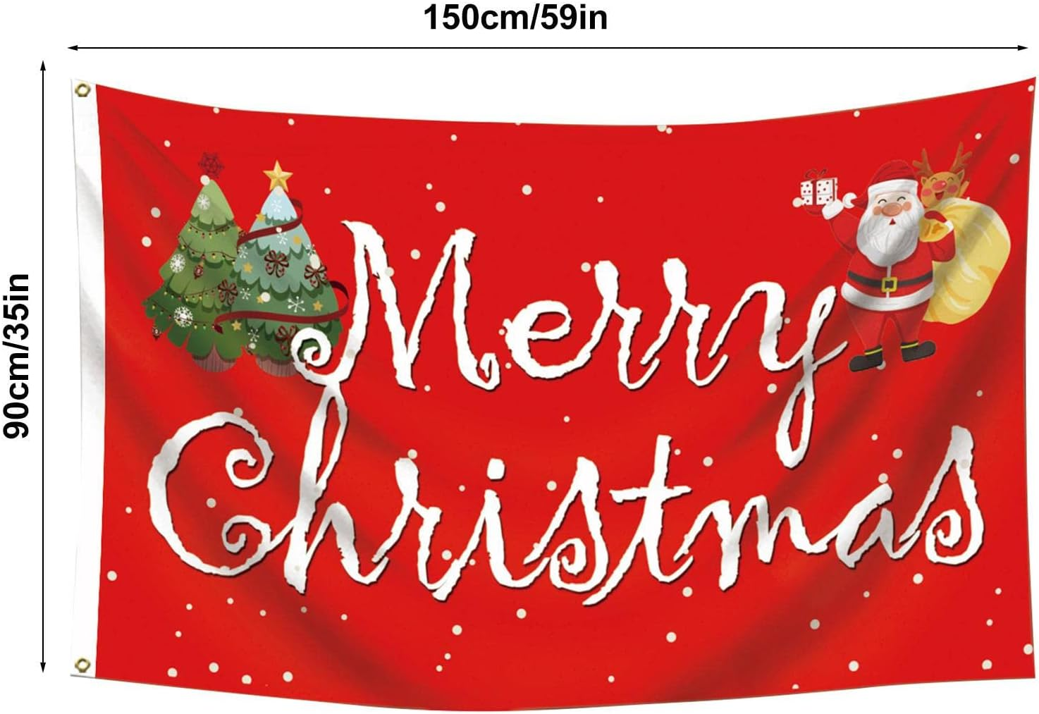 Merry Flag - Outdoor Flags Double-Sided Merry 3X5Ft - Winter Flag Festival Banners Wear-Resistant Flags for Gardens Lawns Patios Yards Balconies Mumiao image number 6