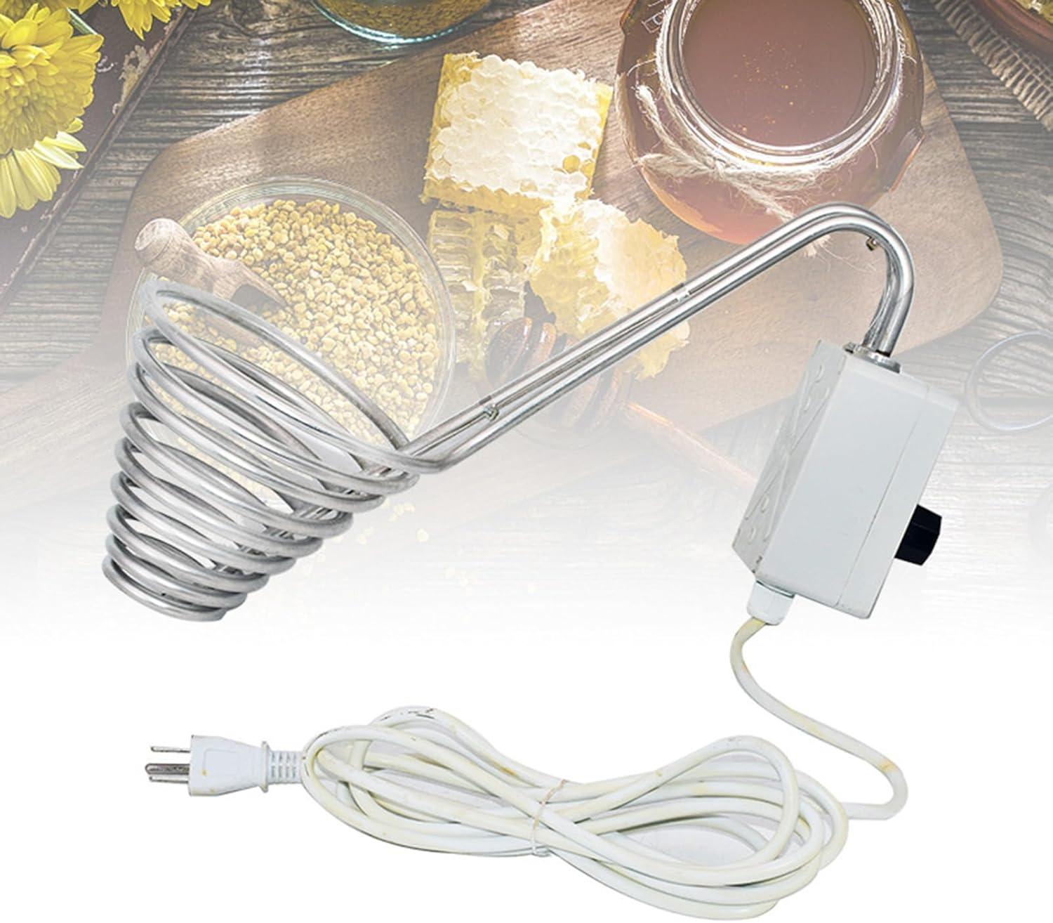 Heating Circle Honey Melter, Stainless Steel Honey Filter Heater Honey Extractor with Temperature-Adjustable Beekeeping Equipment for Beekeeper image number 2