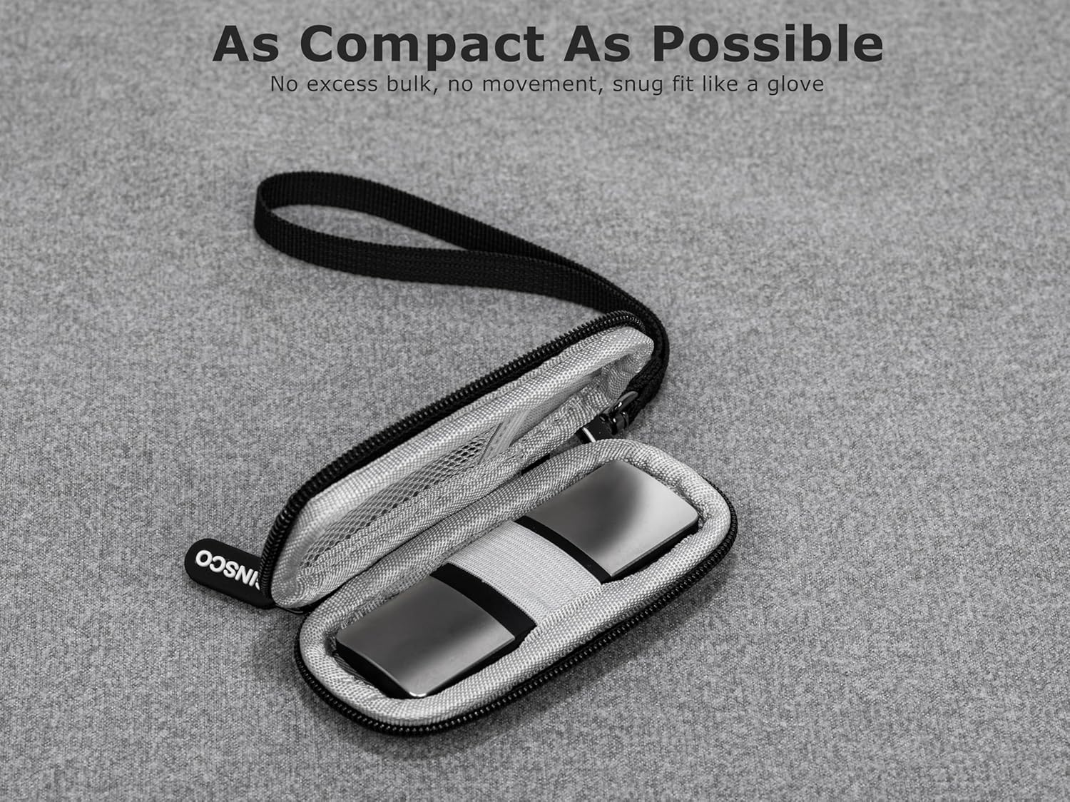 Ginsco Case for Kardiamobile 1-Lead Personal EKG Monitor Works with Most Smartphones, Hard Shell 1680D Oxford Carrying Case for Alivecor Kardiamobile 6L,Heart Monitor Travel Pouch with Carrying Strap image number 1