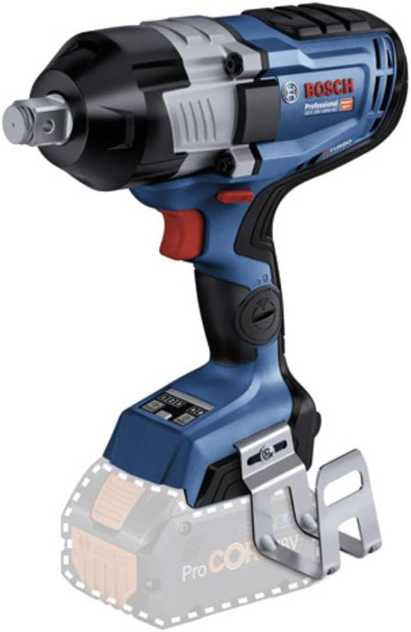 Bosch Professional BITURBO Battery Impact Driver GDS 18V-1600 HC (3/4" Wrench, 1600 Nm Torque, 2200 Nm Starting Torque, Ladder Hook, No Batteries or Charger) image number 2