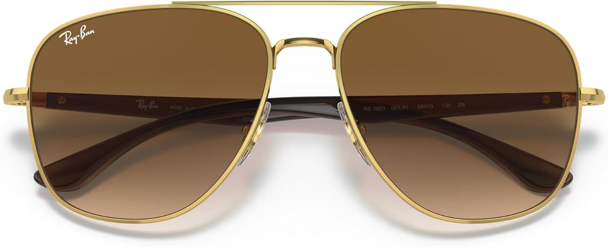 RAY-BAN Non Polarised Sunglasses, 0RB3683, Arista Gold & Brown, 56Mm