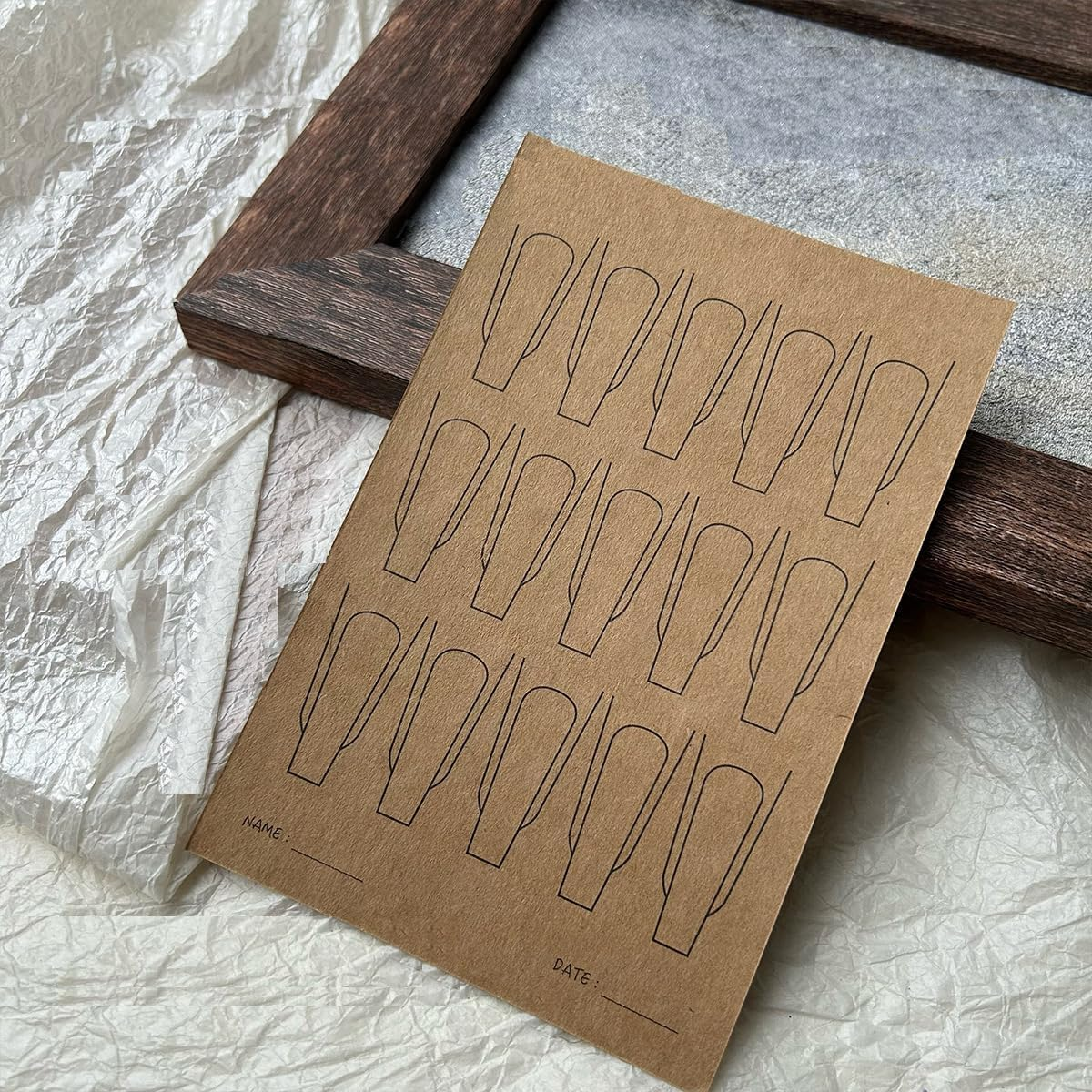 6 Sheets Nail Art Practice Paper Cardboard Set Nail Art Painting Training Nail Cardboard Nail Art Manicure Cardboard Nail Drawing Board with 3 Sheets Clear PVC Board for Beginners Nail Tech Supplies