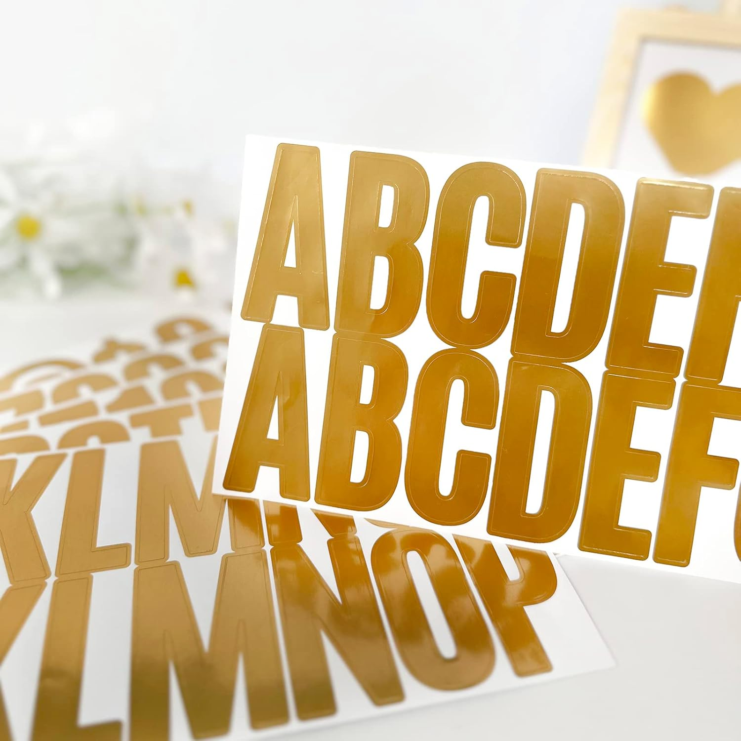 Bemeol 500 Pieces 30 Sheets Large Letter Stickers 2.5 Inch Alphabet Letter Stickers Self Adhesive Letters for Bulletin Board Mailbox Door Classroom Home Decor image number 6