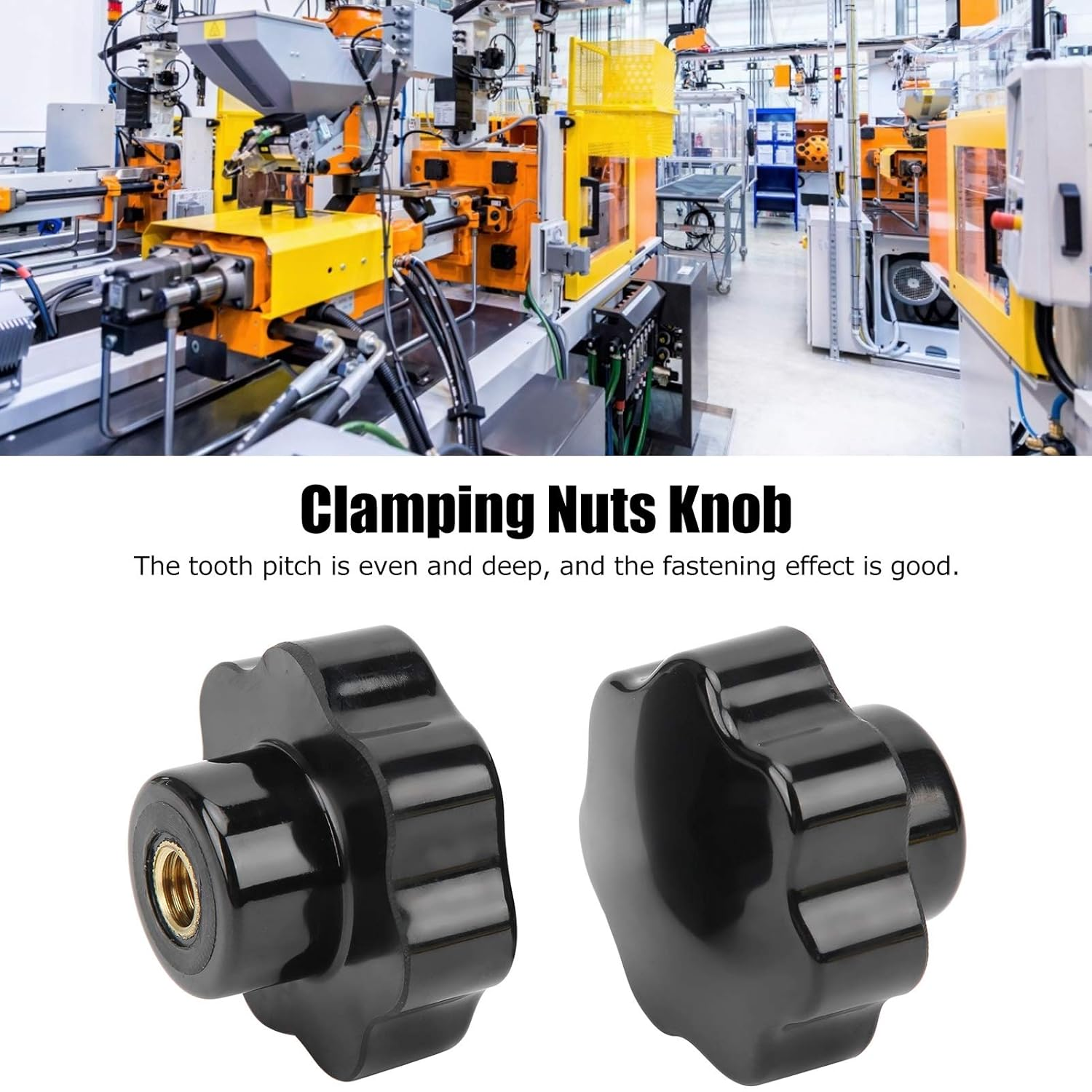 2St Female Thread Clamping Knob 7 Star Head Nuts M12 X 65 Industrial Accessories image number 6