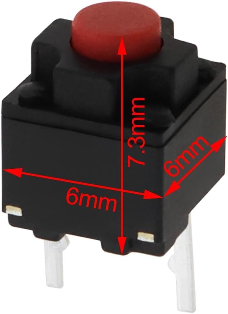 20 Pcs Tactile Push Button Switch 6X6X7.3Mm Micro Tact Switch for Home Appliance Security Equipment Toy Electronic Products image number 2