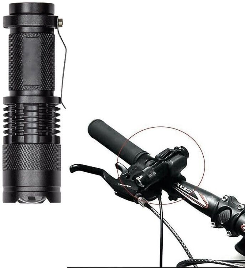 AIMALL 5X Mini Q5 LED Flashlight Torch with Adjustable Focus Zoom, 1200LM Bright Light, Waterproof & Skid-Proof, Aluminium Alloy for Outdoor Activities, Black image number 1