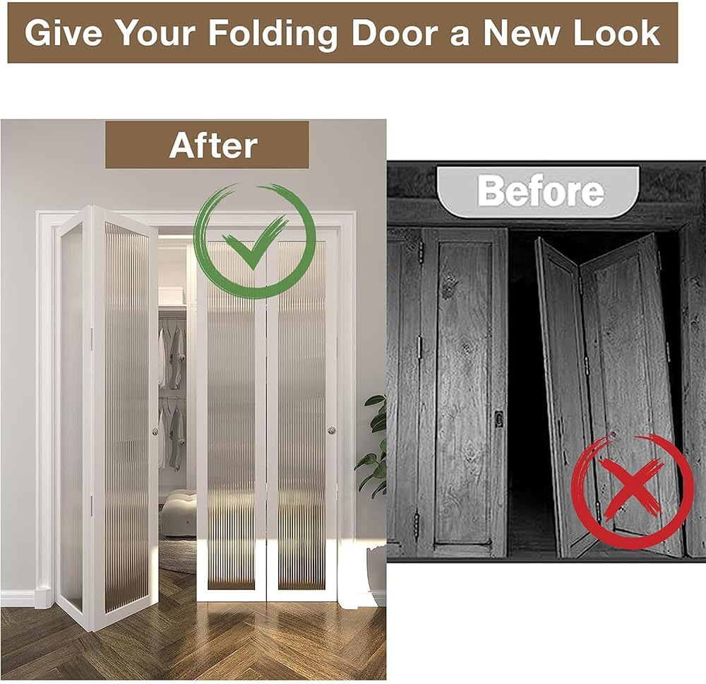 Folding Door Hardware Repair Kit-Bifold Closet Door Replacement Parts for 7/8" to 1" Track-Includes Top & Bottom Pivot,Bracket,Guide Wheel-Fix Sliding Wardrobe Doors (2, Clear) image number 6