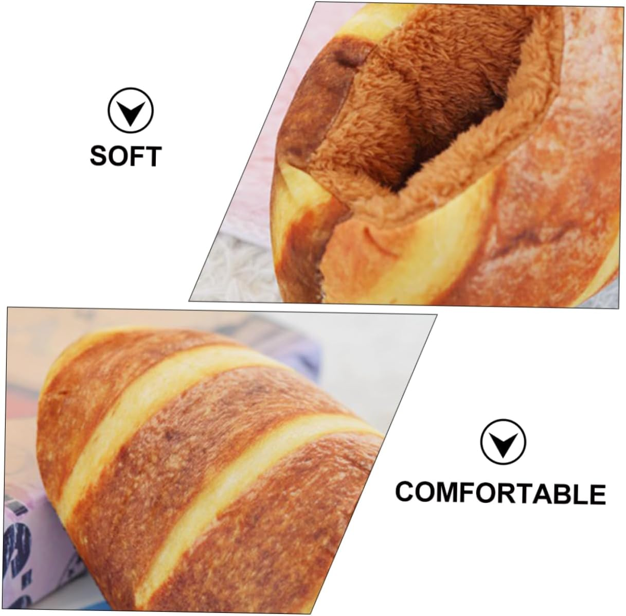 TOVINANNA Bread Slippers for Women Winter Warm Cotton Indoor Slippers Creative Design for Home Wearing for Ladies image number 1