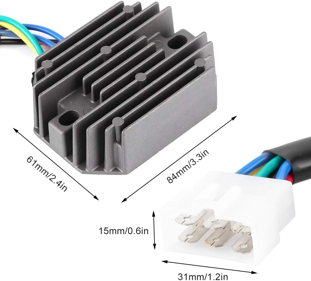 Xtevu 185530 RP201-53710 - Motorcycle Voltage Regulator Rectifier - Compatible with Grasshopper 1822D 718D 721D 721G - Motorbike Accessories image number 1