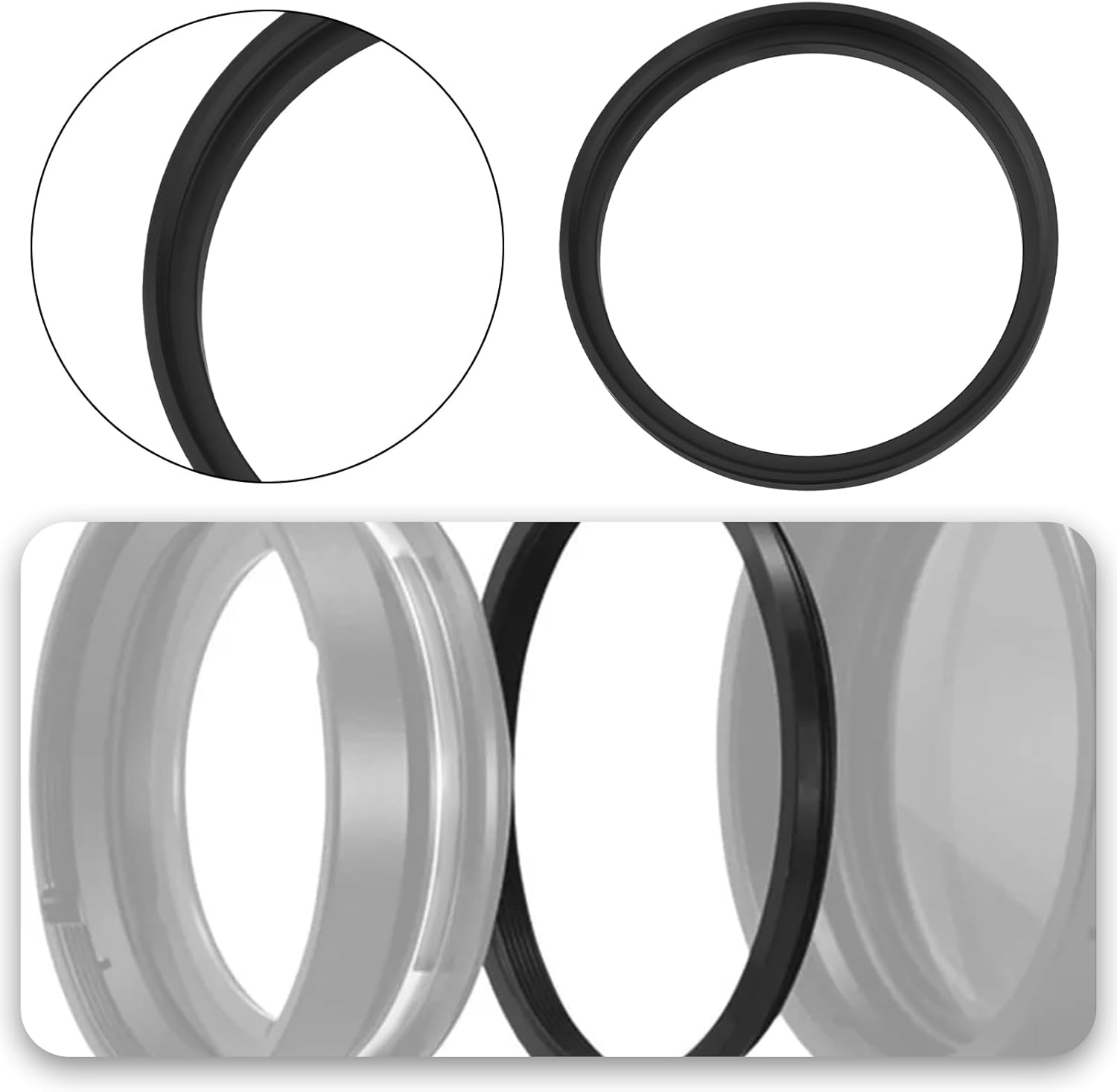 Ecsing 1PC 40Mm-40.5Mm Step up Filter Ring 40Mm Male to 40.5Mm Female Lens Adapter Easy Lens Conversion for Using Filters across Different Lens Sizes image number 2