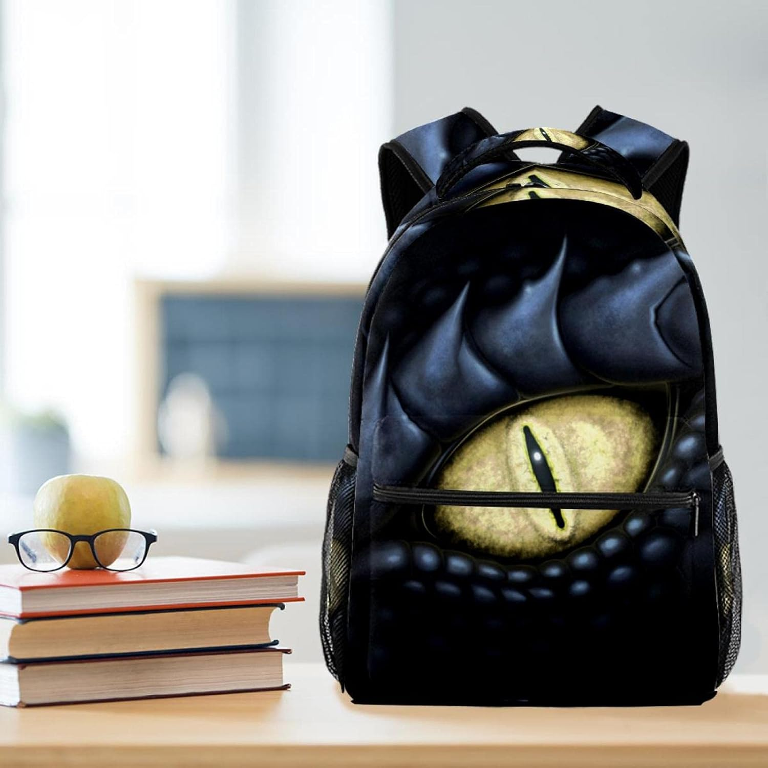 Dragon Eyes Backpack Students Shoulder Bags Travel Bag College School Tote Backpacks image number 2