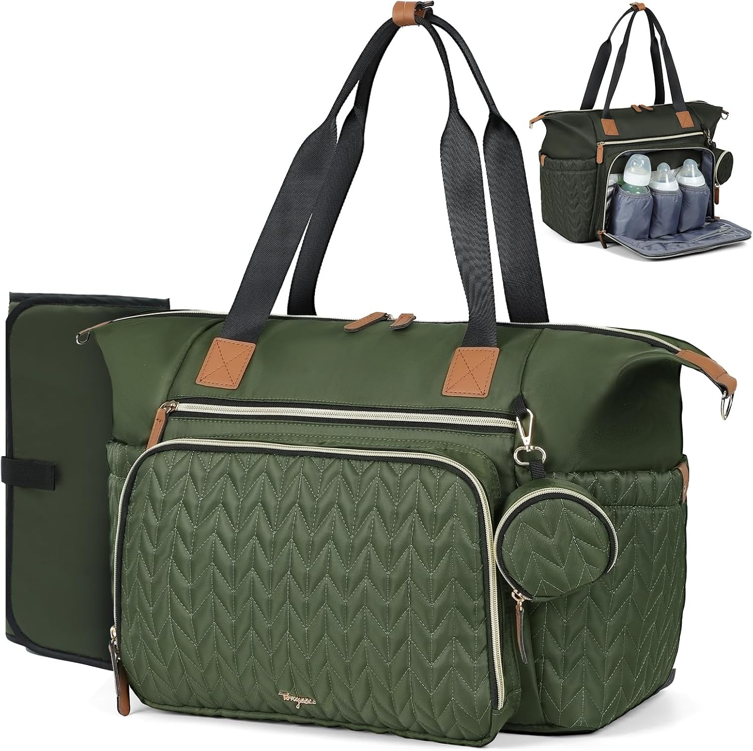 Tonyeee Luxury Diaper Bag Tote,Baby Bags for Mom Travel Diaper Tote Messenger Purse,Lightweight Maternity