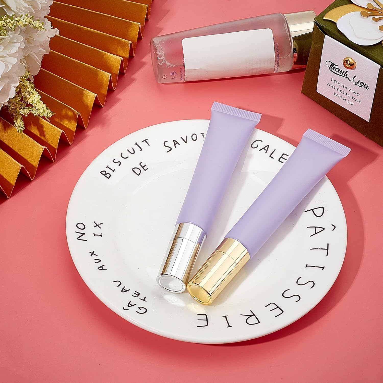 2 Pcs 20Ml Empty Eye Cream Bottle,Empty Eye Soft Squeeze Tubes, Empty Plastic Soft Squeeze Tubes Refillable Cosmetic Eye Cream Tube Bottle Sample Travel Container for Eyecream Lip Balm Gloss (20Ml) image number 5