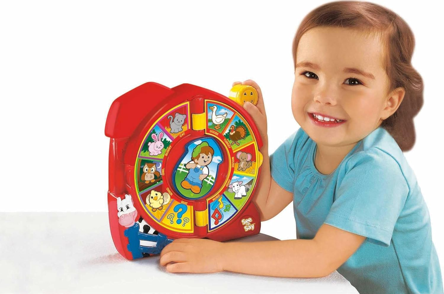 Fisher-Price Little People Toddler Toy See &lsquo;N Say the Farmer Says, Learning Game with Music & Sounds for Kids Ages 18+ Months image number 5