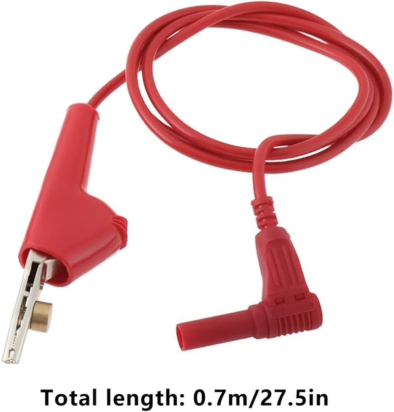 Ecsing 2Pcs 5-Way 4Mm Male Plug to Piercing Alligator Clip Test Lead Set Compatible with Fluke TL26A 0.7M (Black Red) image number 5