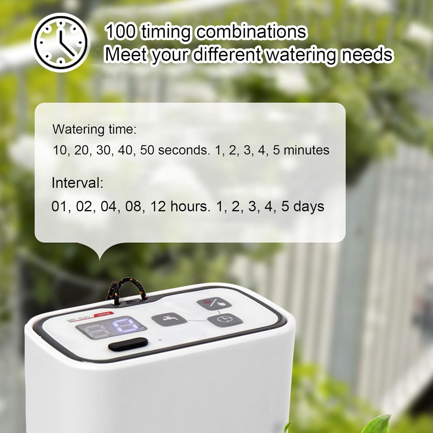 Automatic Watering System for Potted Plants, Auto Drip Irrigation Kit with Digital Programmable Water Timer, LED Display, Indoor Irrigation for 6 Potted Plants image number 1