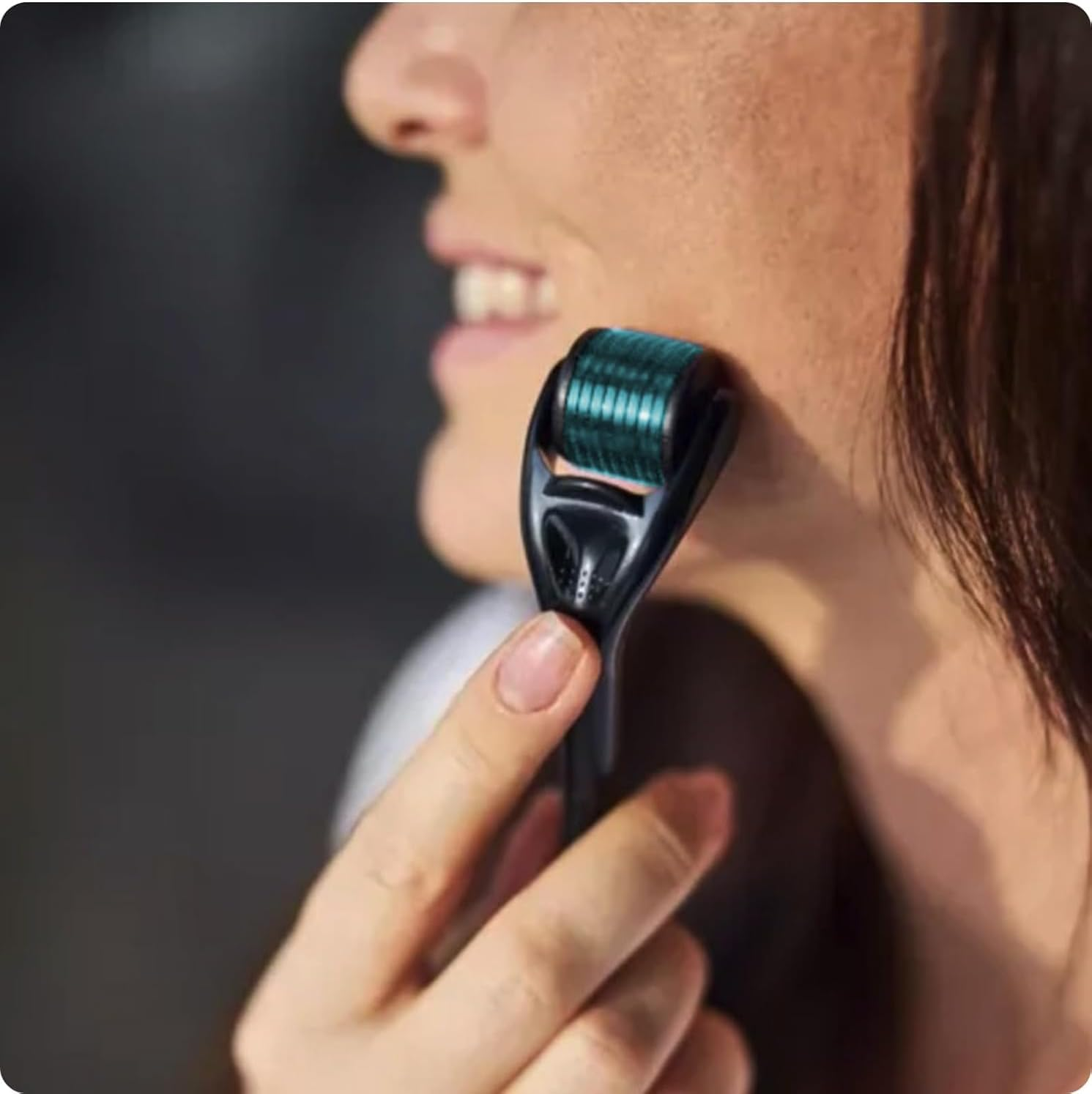 Microneedling Roller, Derma Roller for Face and Body, Cosmetic Beauty Instrument, 0.5Mm Titanium Needles, 540 Tips Titanium Derma Rollers for Hair Beard Facial Skin Face image number 6