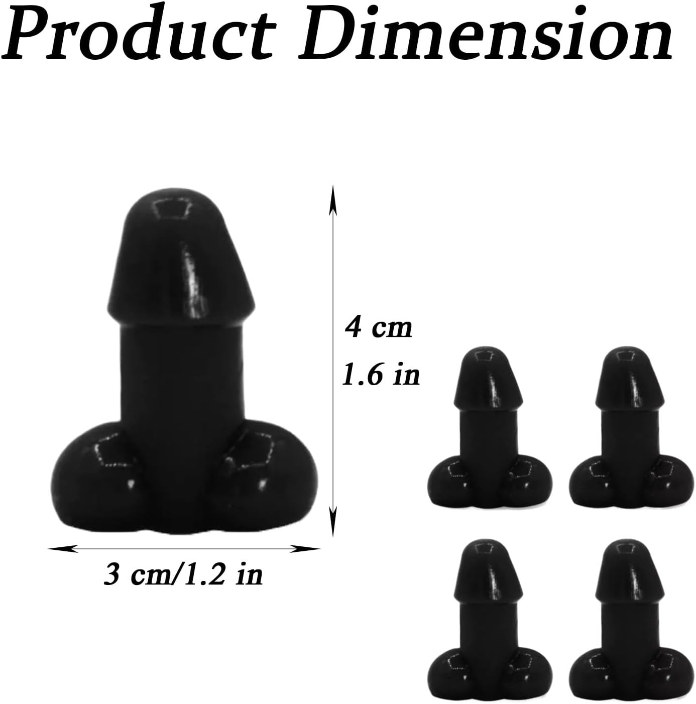 4 Pcs 1.6 Inch Black Prank Tire Valve Stem Caps Tire Air Caps Universal for Cars Trucks Motorcycles SUV image number 4