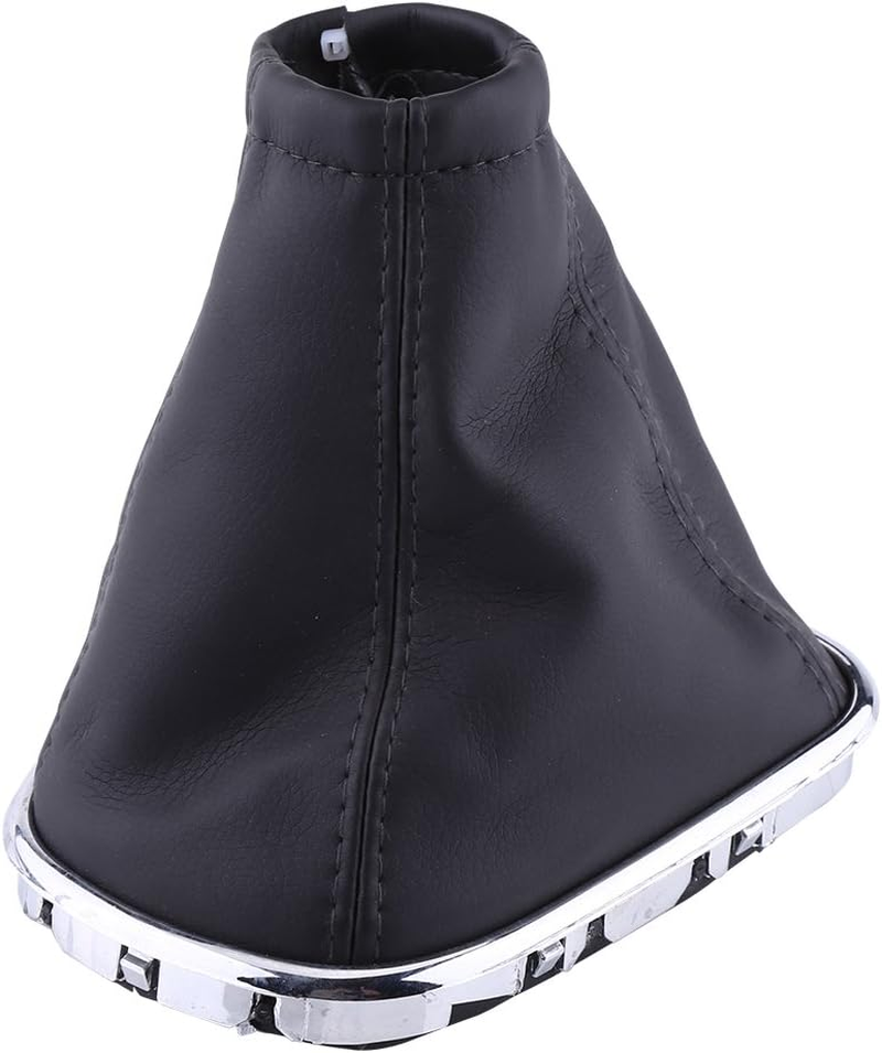 Gear Shift Knob Cover, Universal Car Shifter Shift Boot Knob Cover PU Leather Gear Shift Knob Cover Automobile Stitch Gear Gaiter Boot Cover Black for Cruze 2008 2009 2010 2011 2012 image number 3