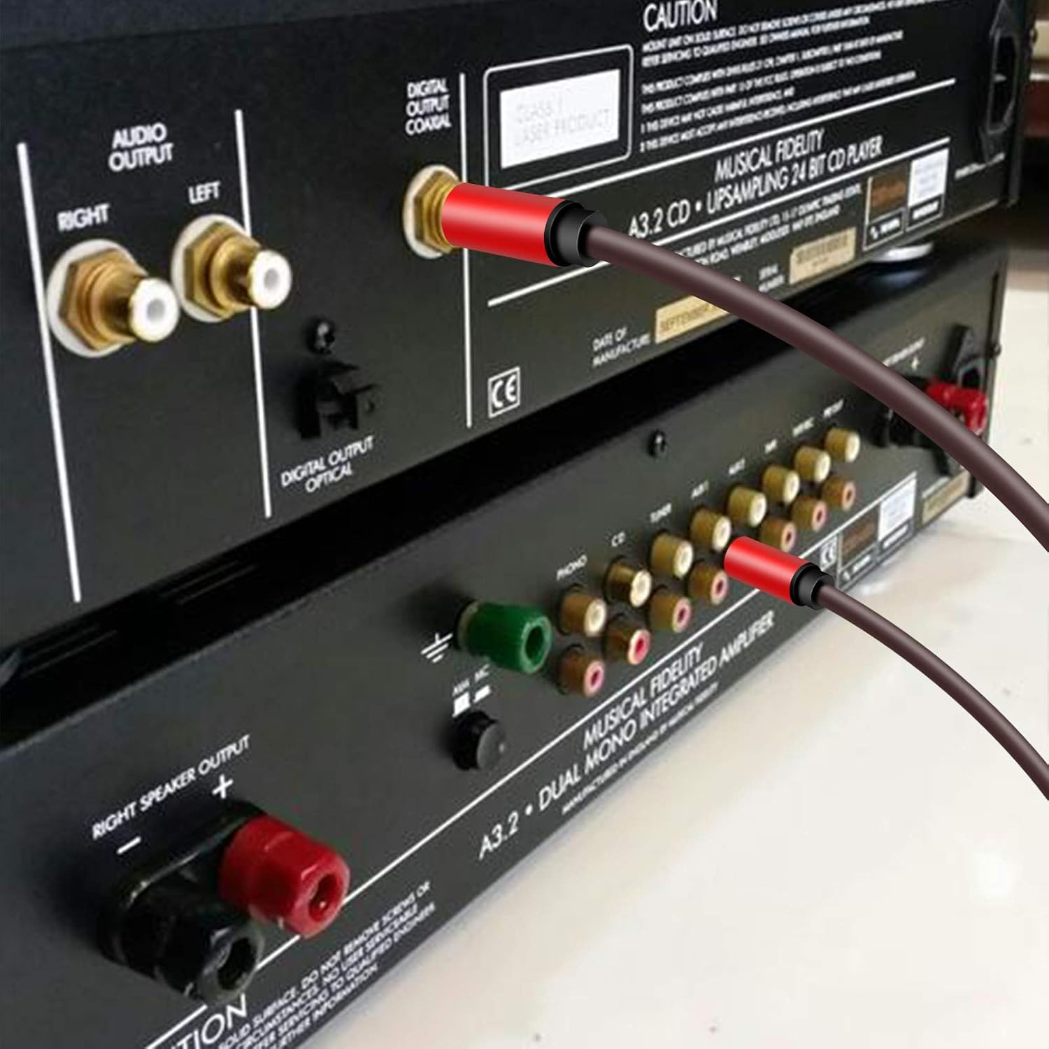 Digital Coaxial Audio Cable,1Rca Male to 1RCA Male Subwoofer Cable RCA Video Cable for Subwoofer, Home Theater, HDTV, Hi-Fi Systems (1 Meters) image number 3