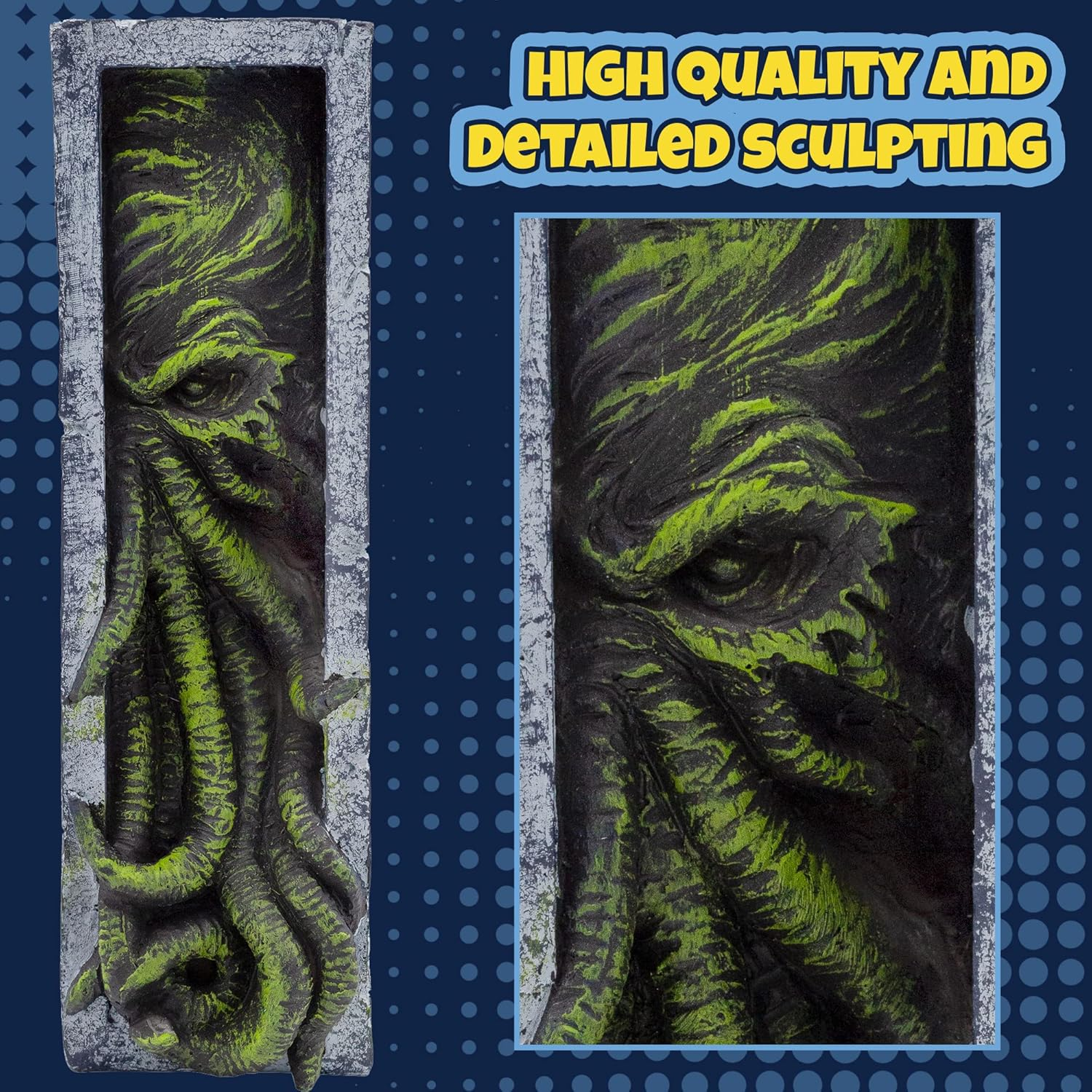 Toy Vault Cthulhu Bookshelf Insert, Resin Bookend Peeping Cthulhu Monster Statue image number 2