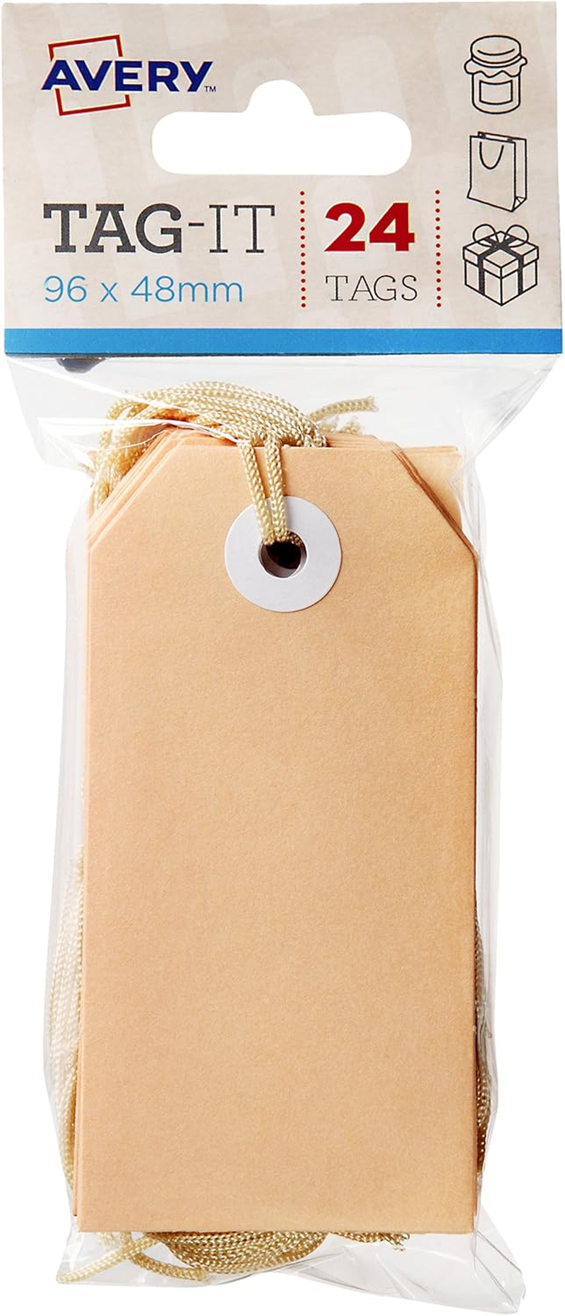 Avery Peach Swing Gift Tags with String, 96 X 48 Mm, 24 Tags (13204)