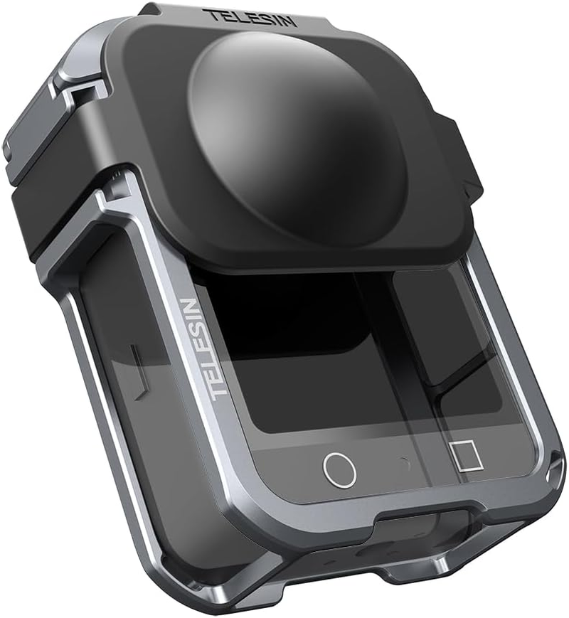 TELESIN Aluminum Alloy Protective Frame Case for DJI Osmo 360 with Cold Shoe Mount Magnetic Quick-Release Mount 1/4-Inch Threaded Interface with Silicone Protective Len Case for Camera Accessories image number 4